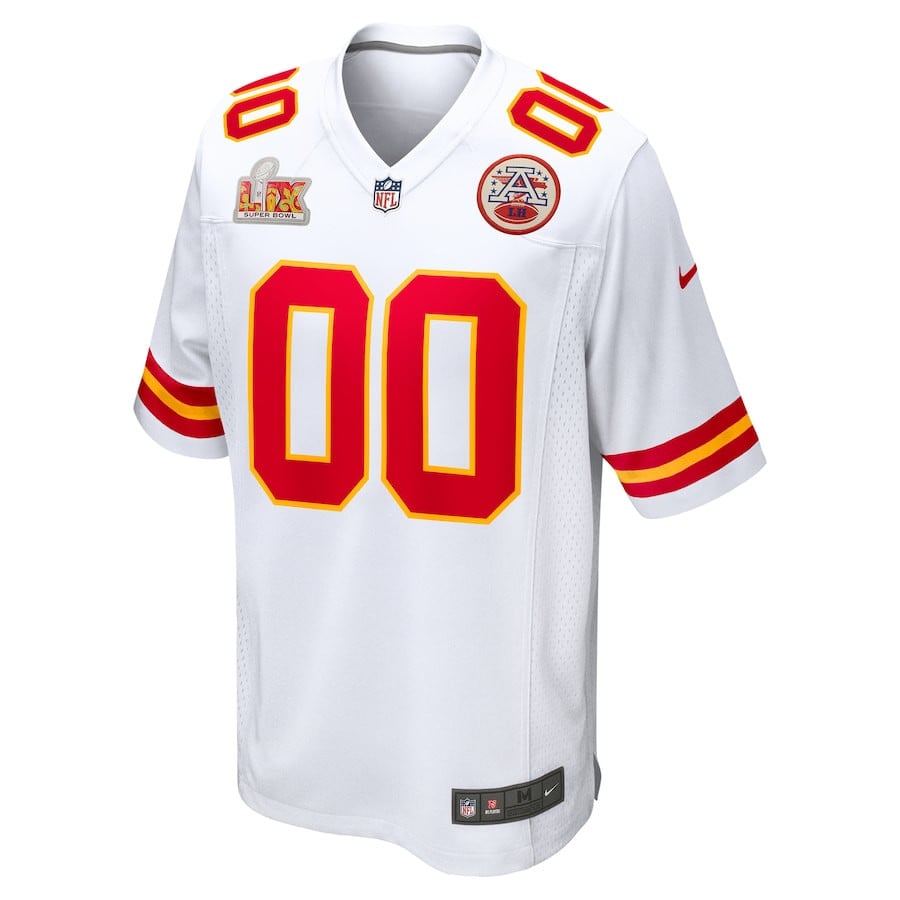 Kansas City Chiefs Super Bowl LIX Custom Game White NFL Jersey Men's