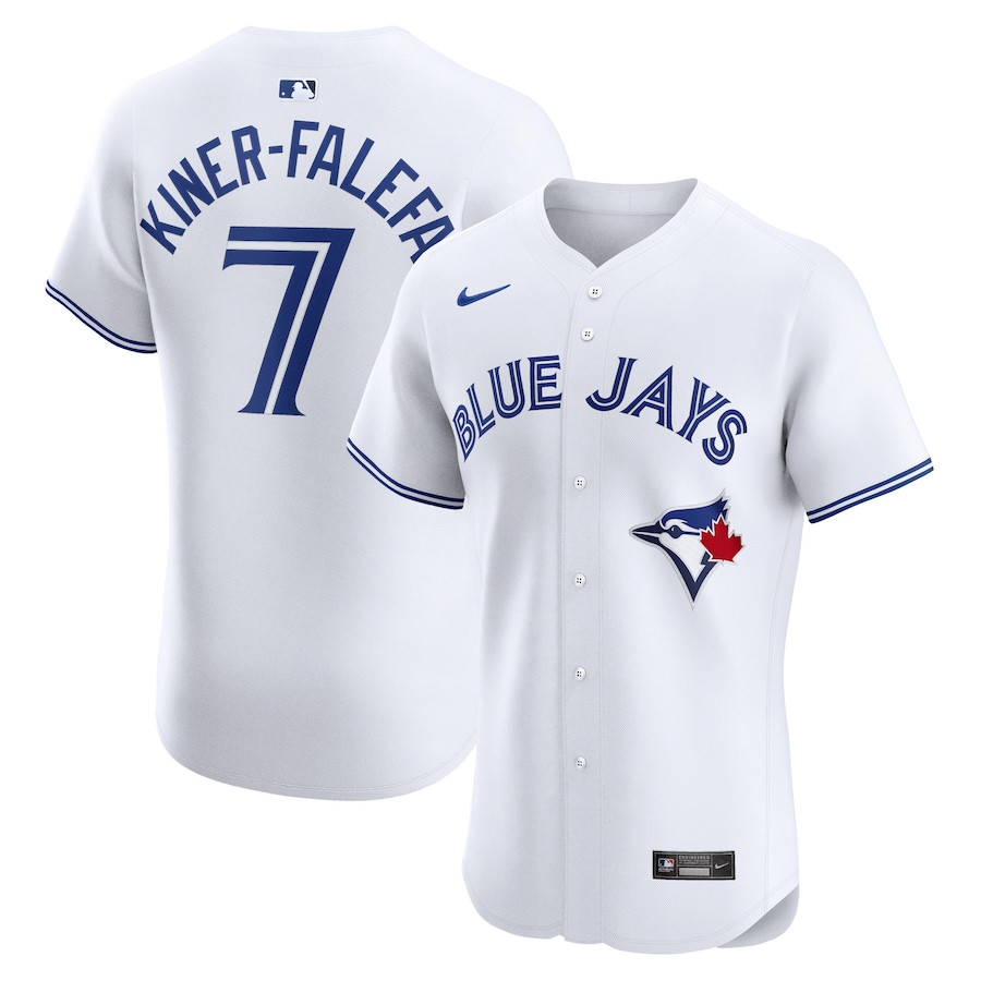 Isiah Kiner-Falefa 7 Toronto Blue Jays Home Elite Player White MLB Jersey Men's