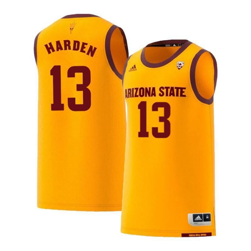 13 James Harden Yellow Retro Arizona State Sun Devils NCAA Jersey Men's