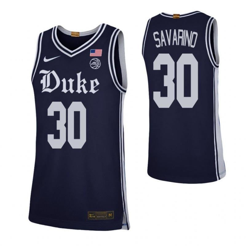 30 Michael Savarino Navy Elite Duke Blue Devils NCAA Jersey Men's