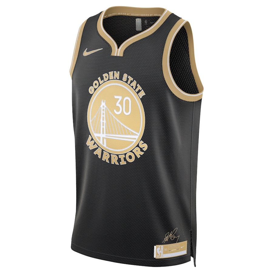Stephen Curry 30 Golden State Warriors Unisex Select Series Swingman Black NBA Jersey Unisex