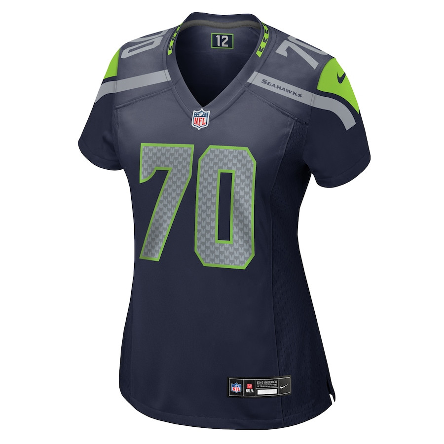 Laken Tomlinson 70 Seattle Seahawks Game College Navy NFL Jersey Women's