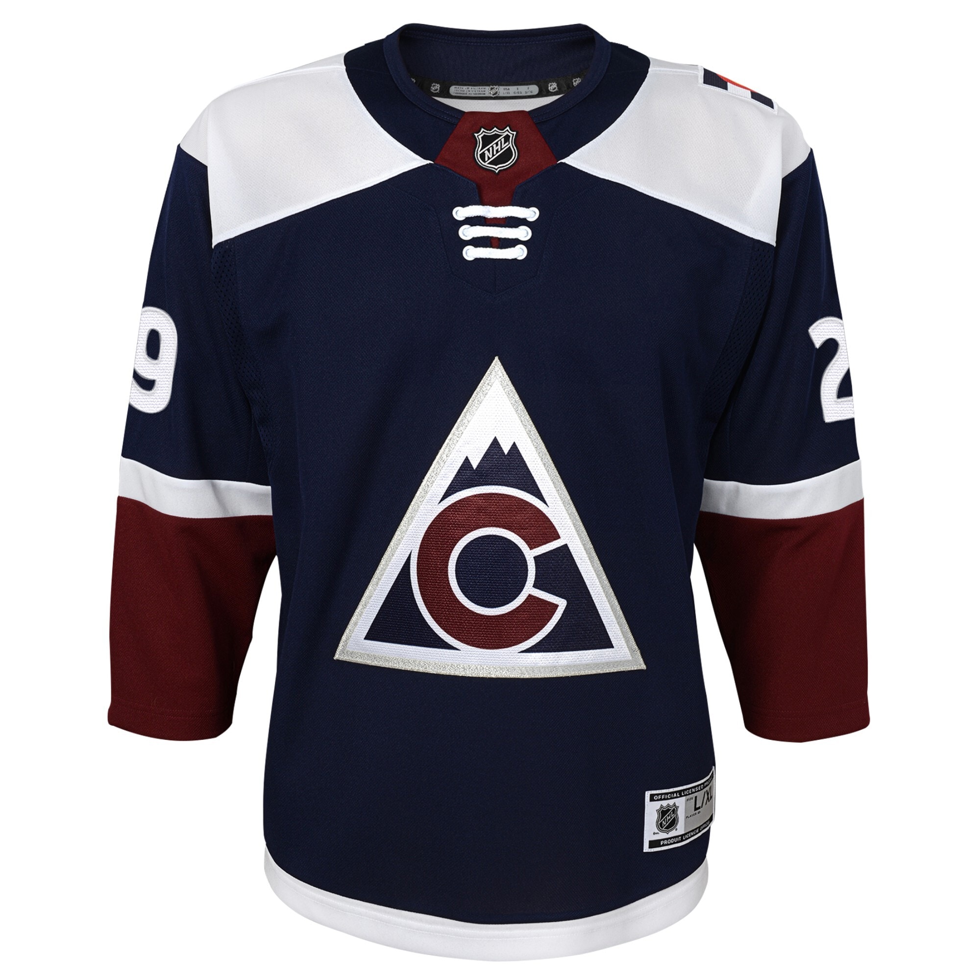 Colorado Avalanche Nathan MacKinnon Navy Alternate Premier Player NHL Jersey Youth