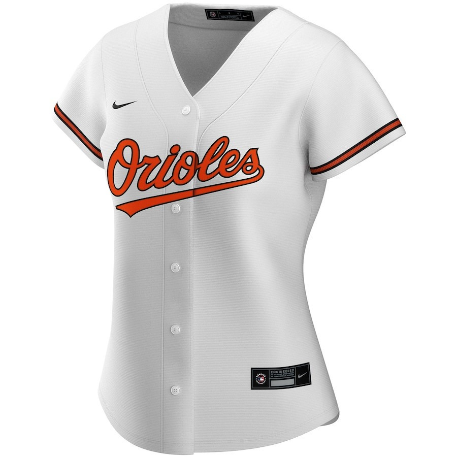 Baltimore Orioles Home Custom White MLB Jersey Women's