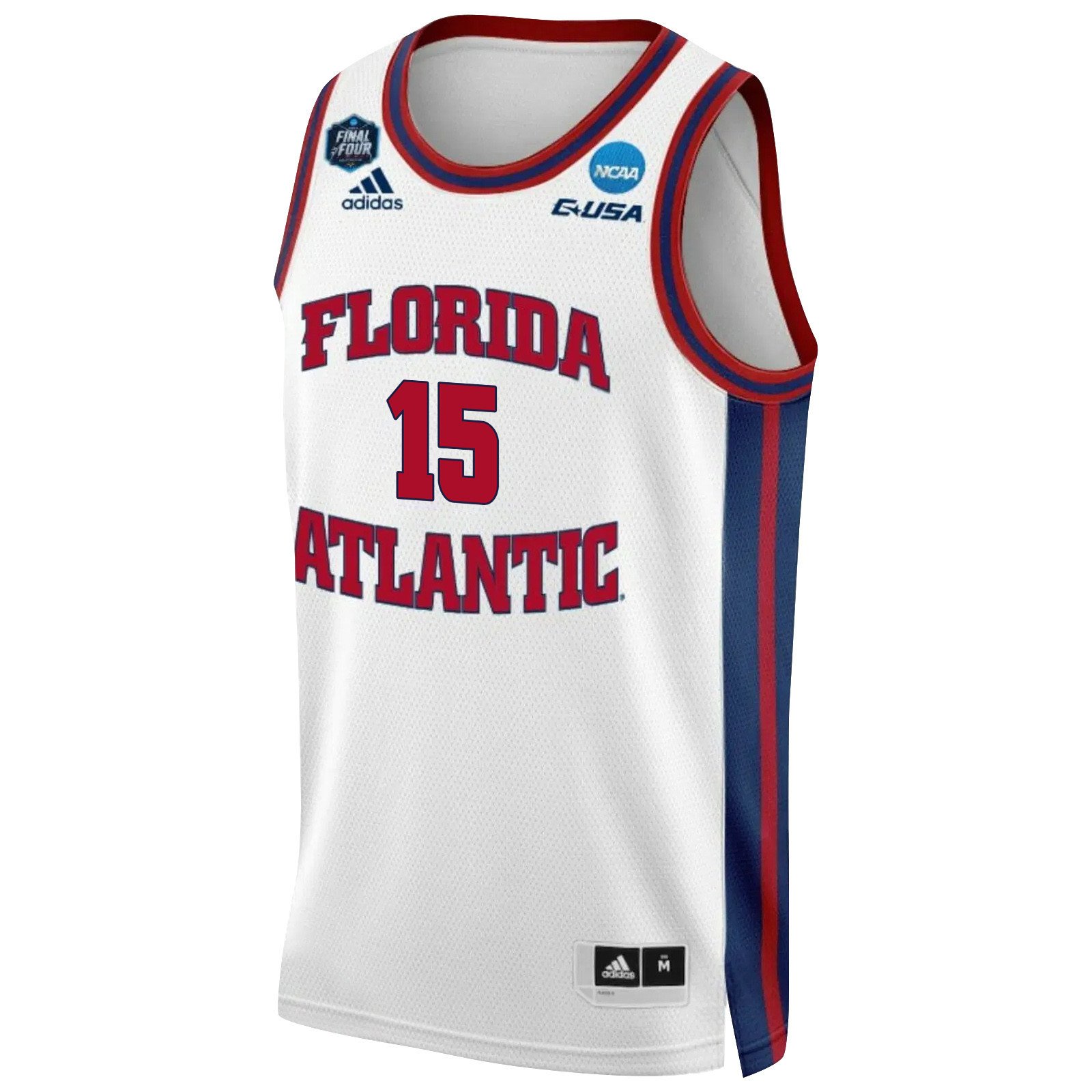 Alijah Martin 15 FAU Owls 2023 Final Four White NCAA Jersey Men's