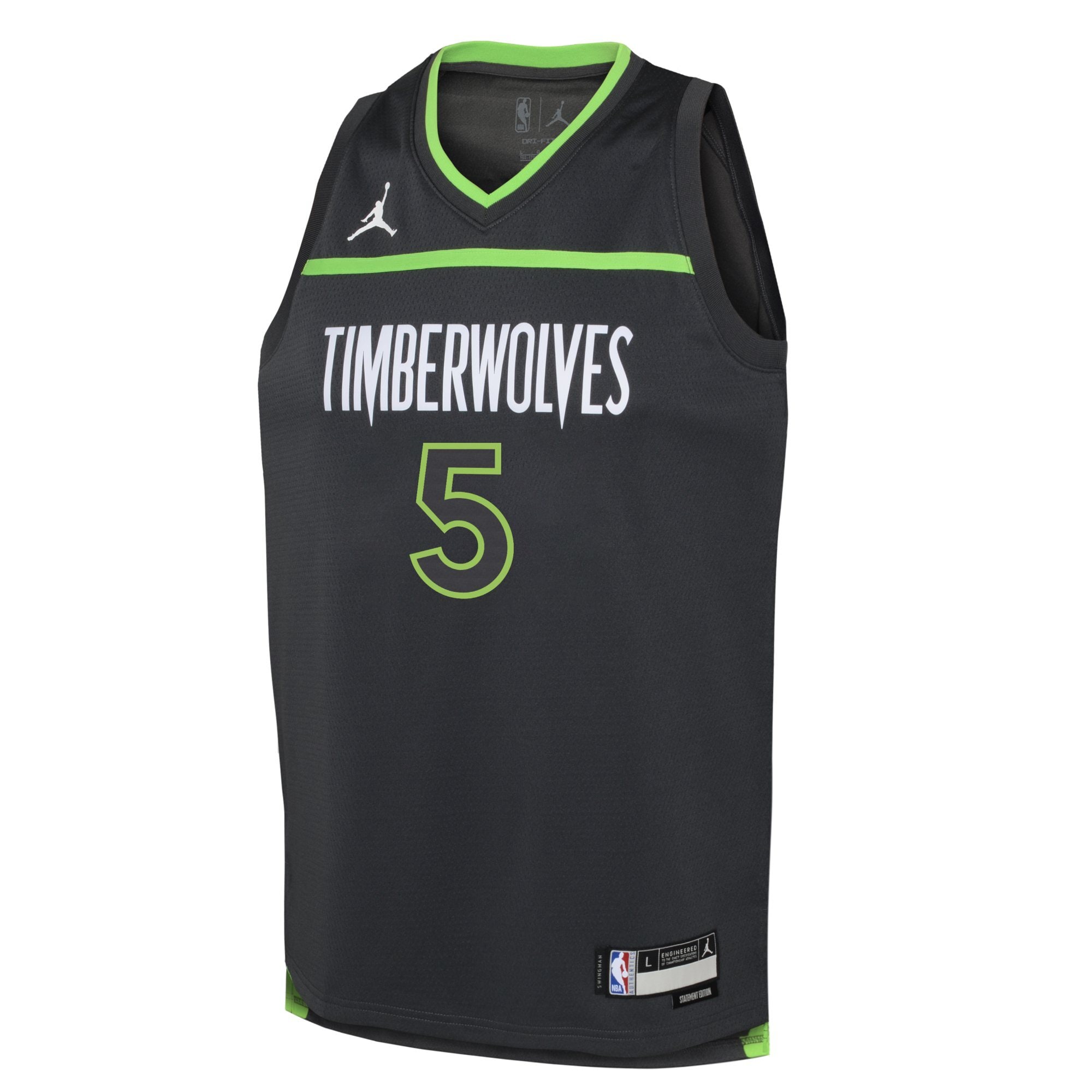 Jordan Brand Anthony Edwards Black Minnesota Timberwolves Swingman Statement Edition NBA Jersey Youth