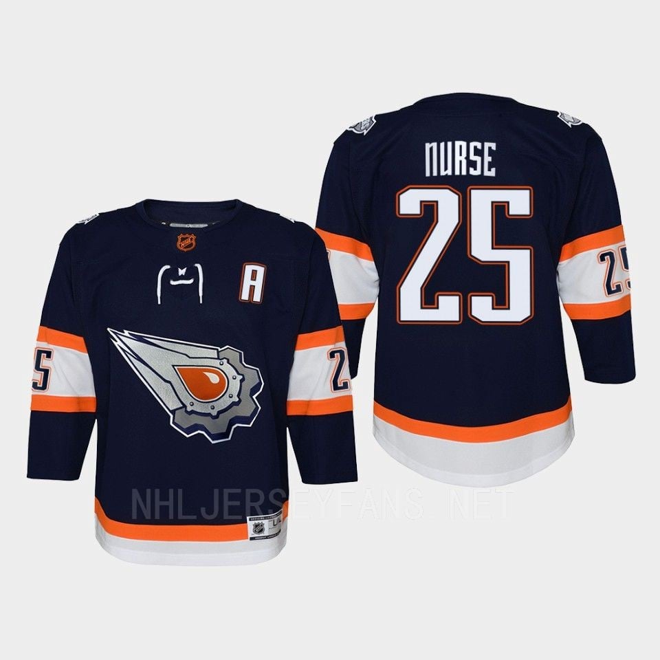 Edmonton Oilers Darnell Nurse 25 Special Edition 2.0 Retro Navy NHL Jersey Youth