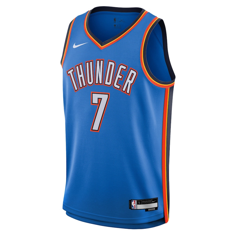 Chet Holmgren 7 Oklahoma City Thunde Unisex Swingman Icon Edition Blue NBA Jersey Unisex
