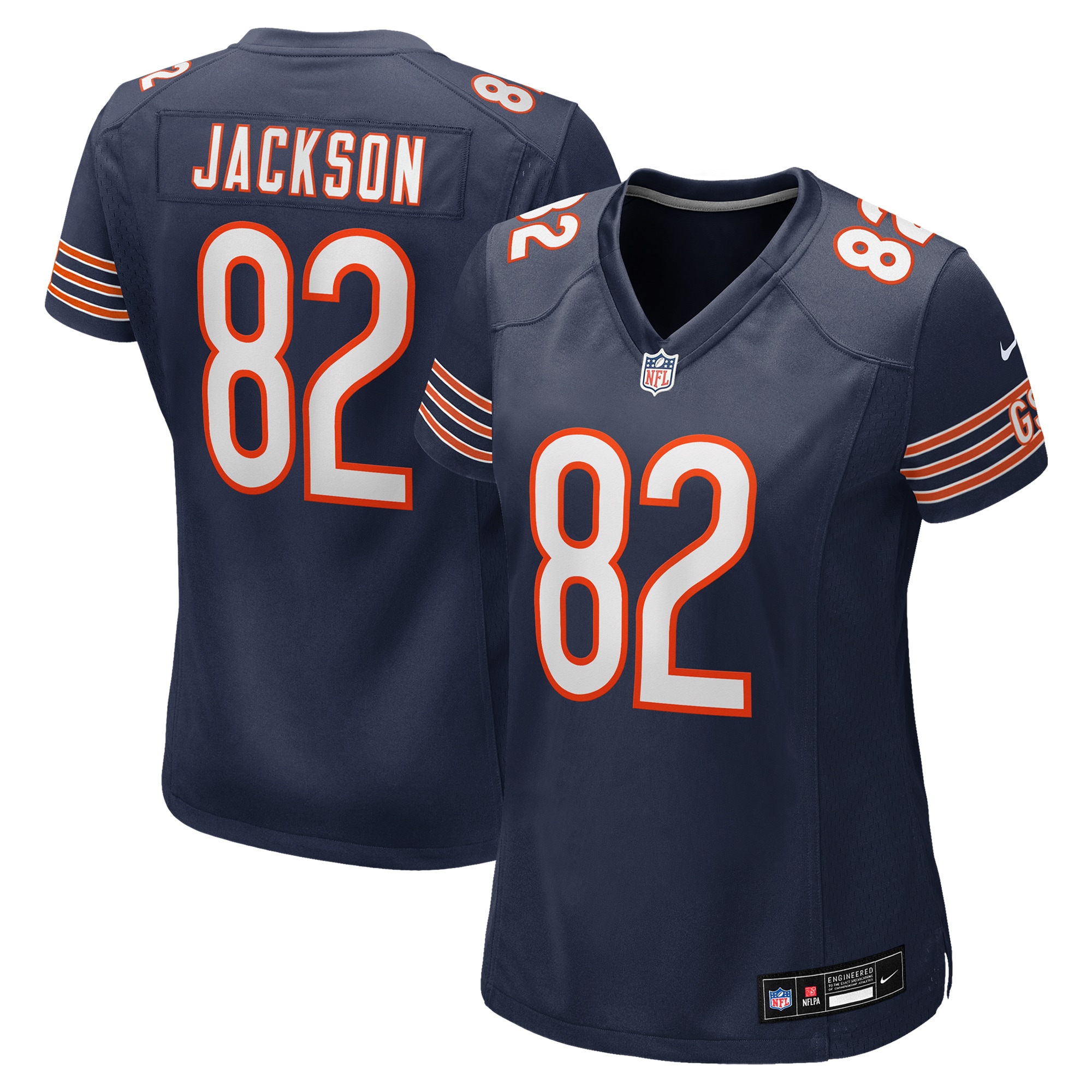Chicago Bears John Jackson Navy Game NFL Jersey Women's