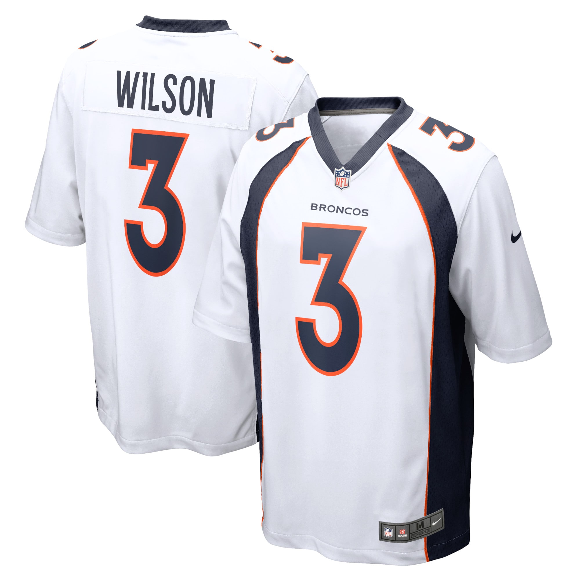 Denver Broncos Russell Wilson White Game NFL Jersey Youth