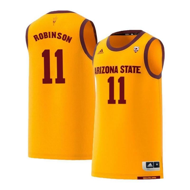 11 Calaen Robinson Yellow Retro Arizona State Sun Devils NCAA Jersey Men's