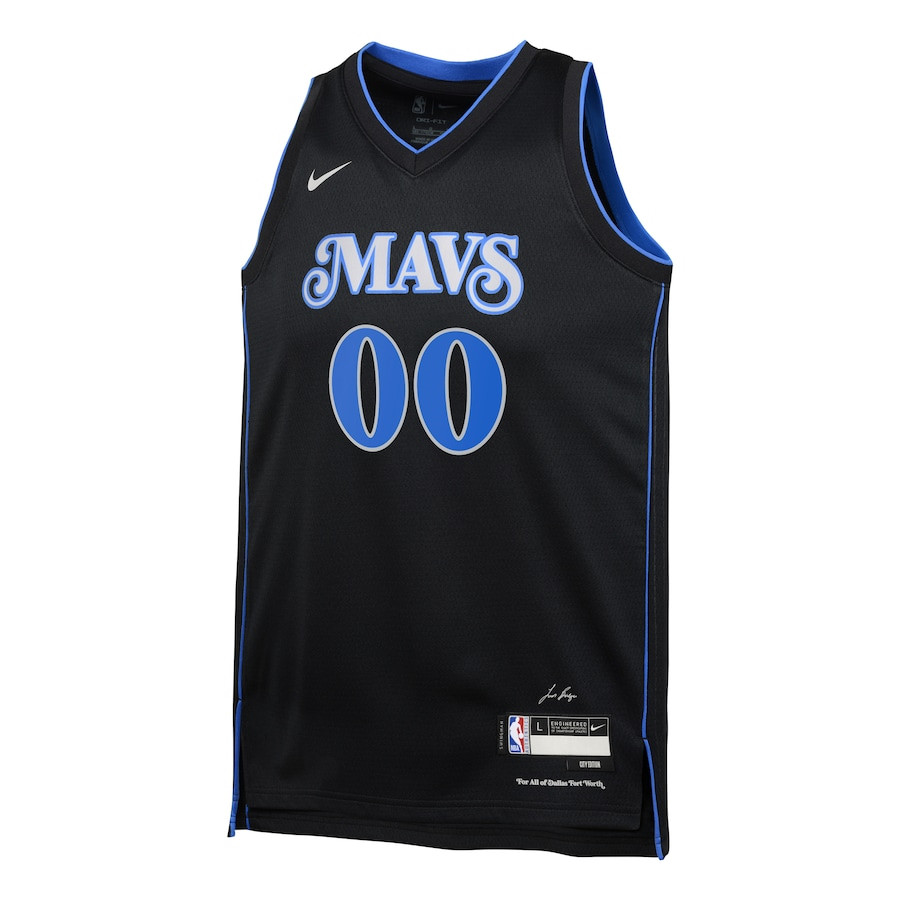Dallas Mavericks 2023/24 City Edition Swingman Custom Black NBA Jersey Youth