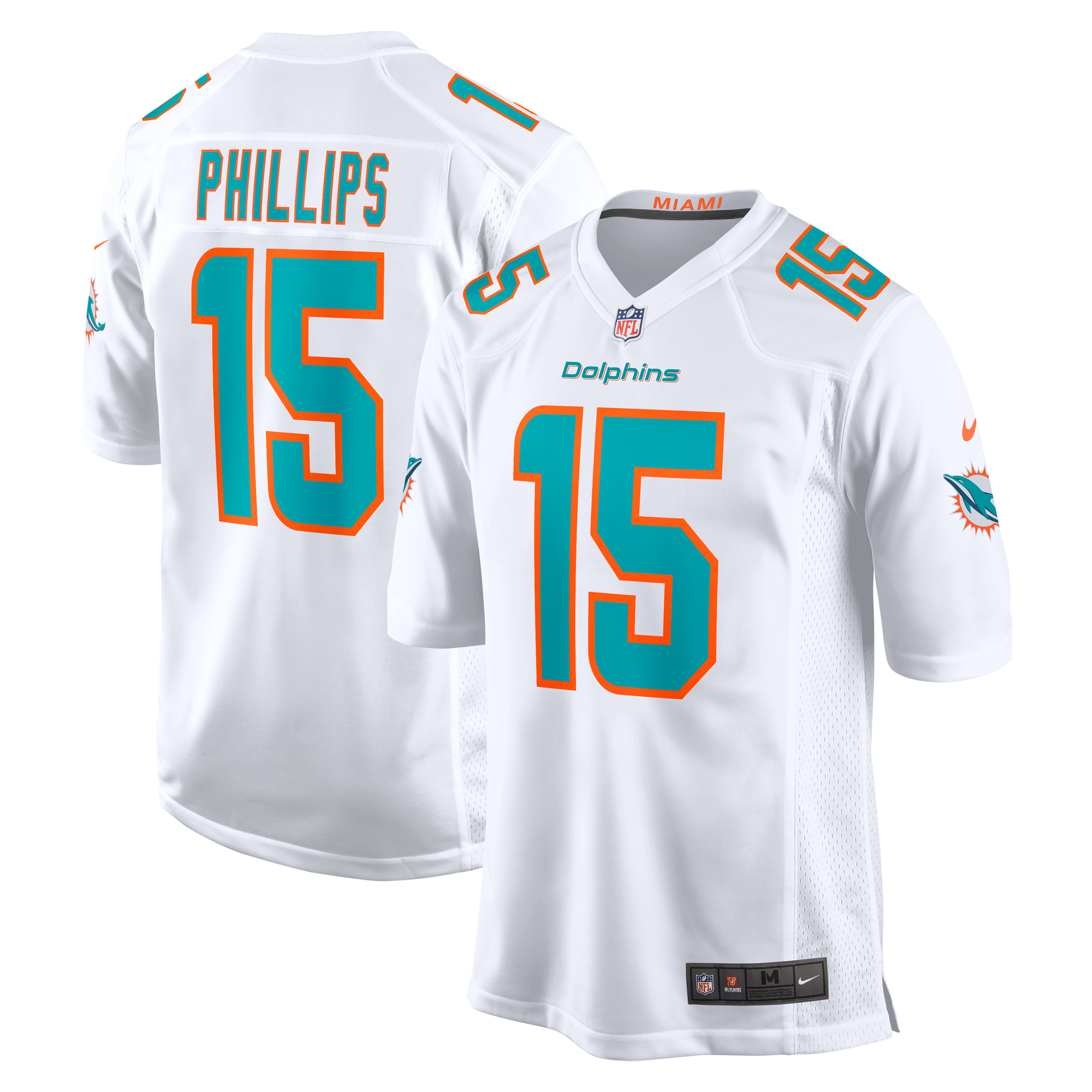 Miami Dolphins Jaelan Phillips White Game NFL Jersey Men's