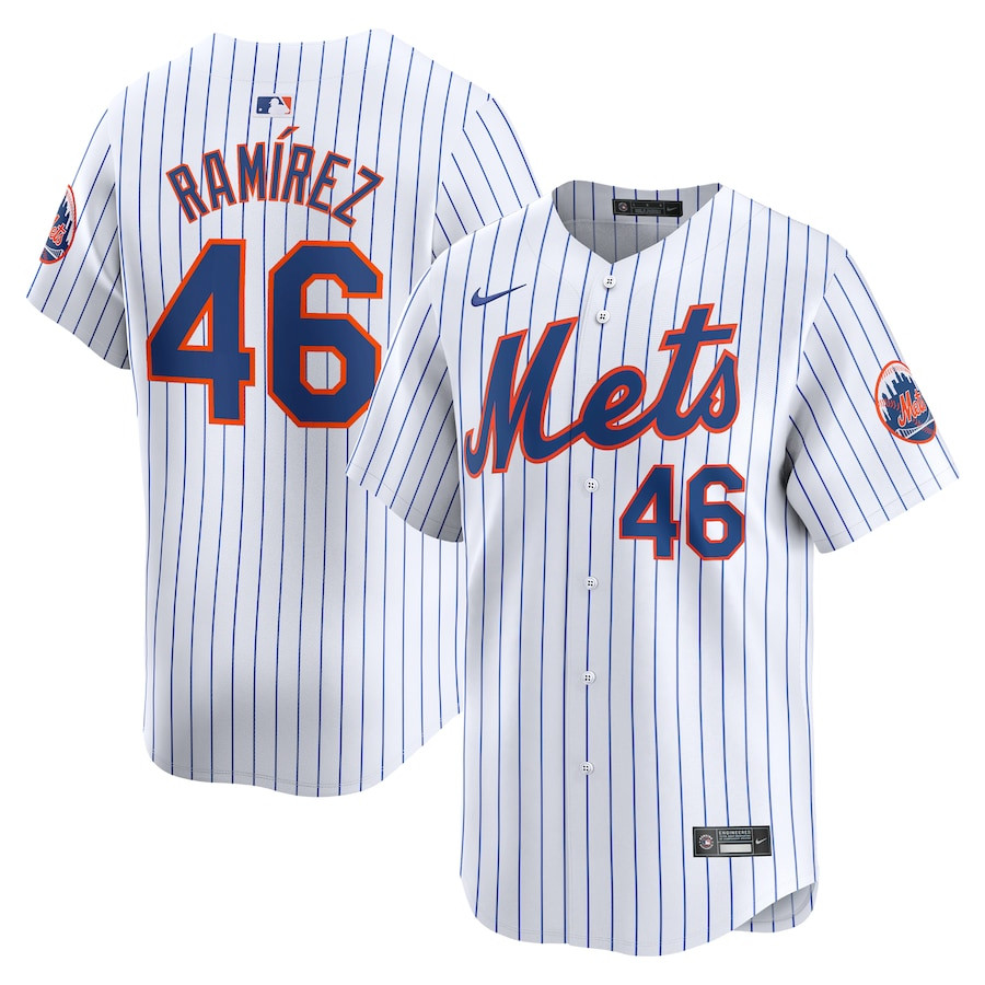 Yohan Ramirez 46 New York Mets Home Limited White MLB Jersey Men's