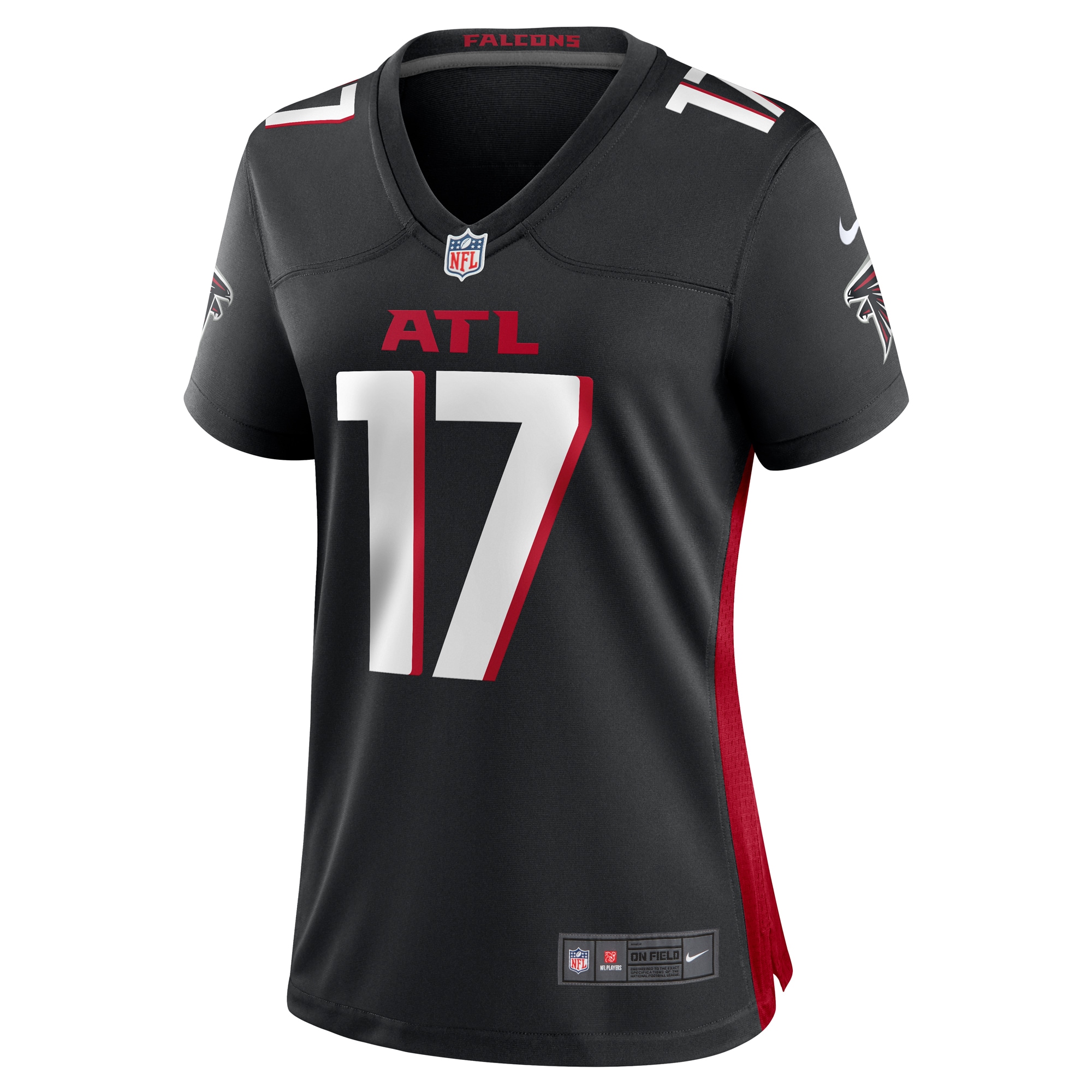 Atlanta Falcons Arnold Ebiketie Black Team Game NFL Jersey Women's