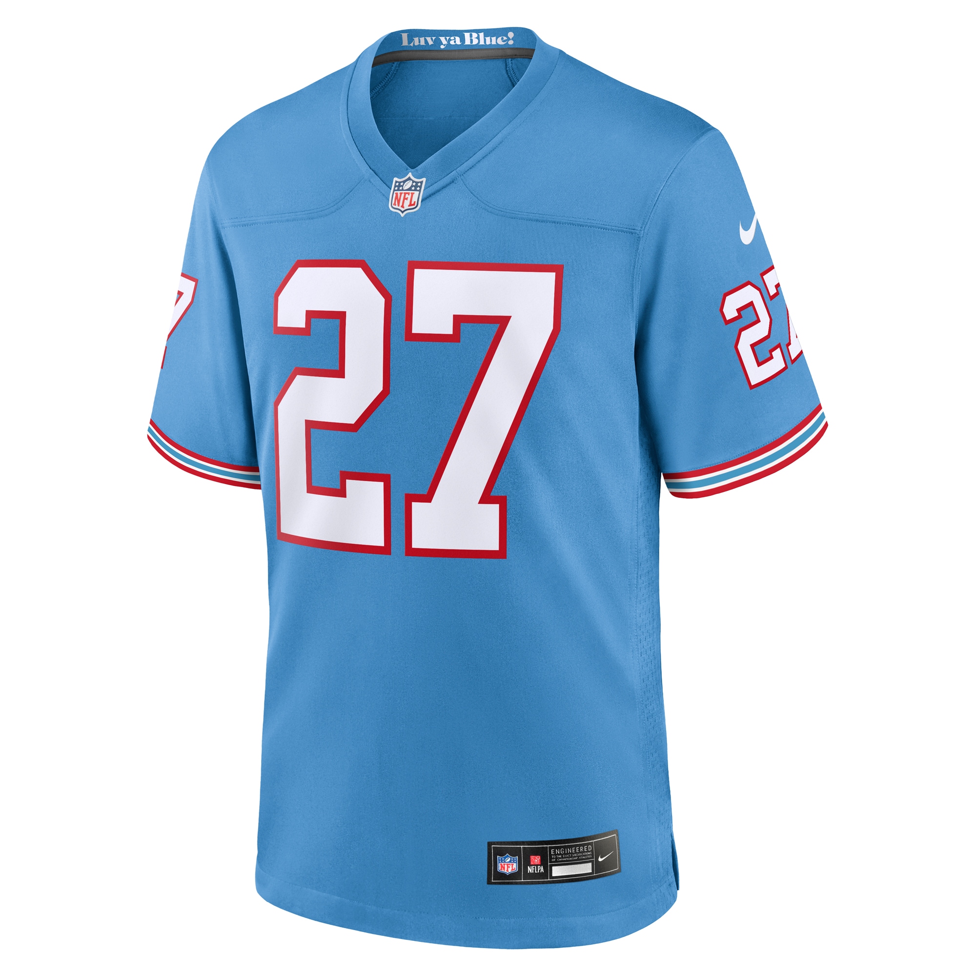 Tennessee Titans Eddie George Light Blue Oilers Throwback Retired Player Game NFL Jersey Men's