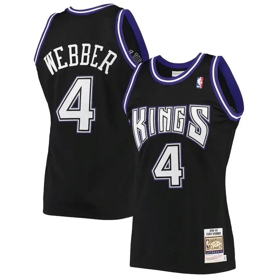 Chris Webber Sacramento Kings Mitchell Ness Hardwood Classics 1998-99 Black NBA Jersey Men's
