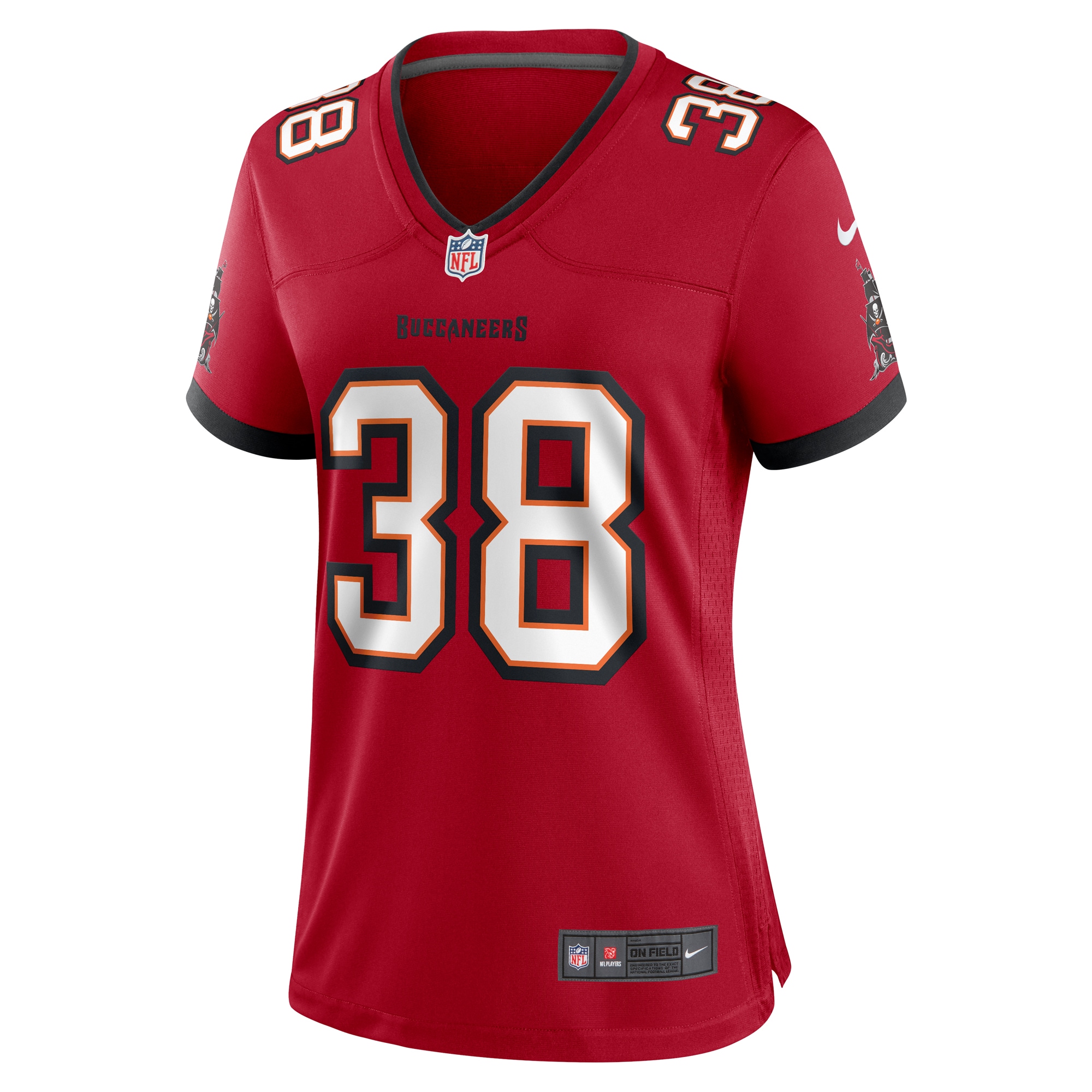 Tampa Bay Buccaneers Derrek Pitts Red Game NFL Jersey Women's