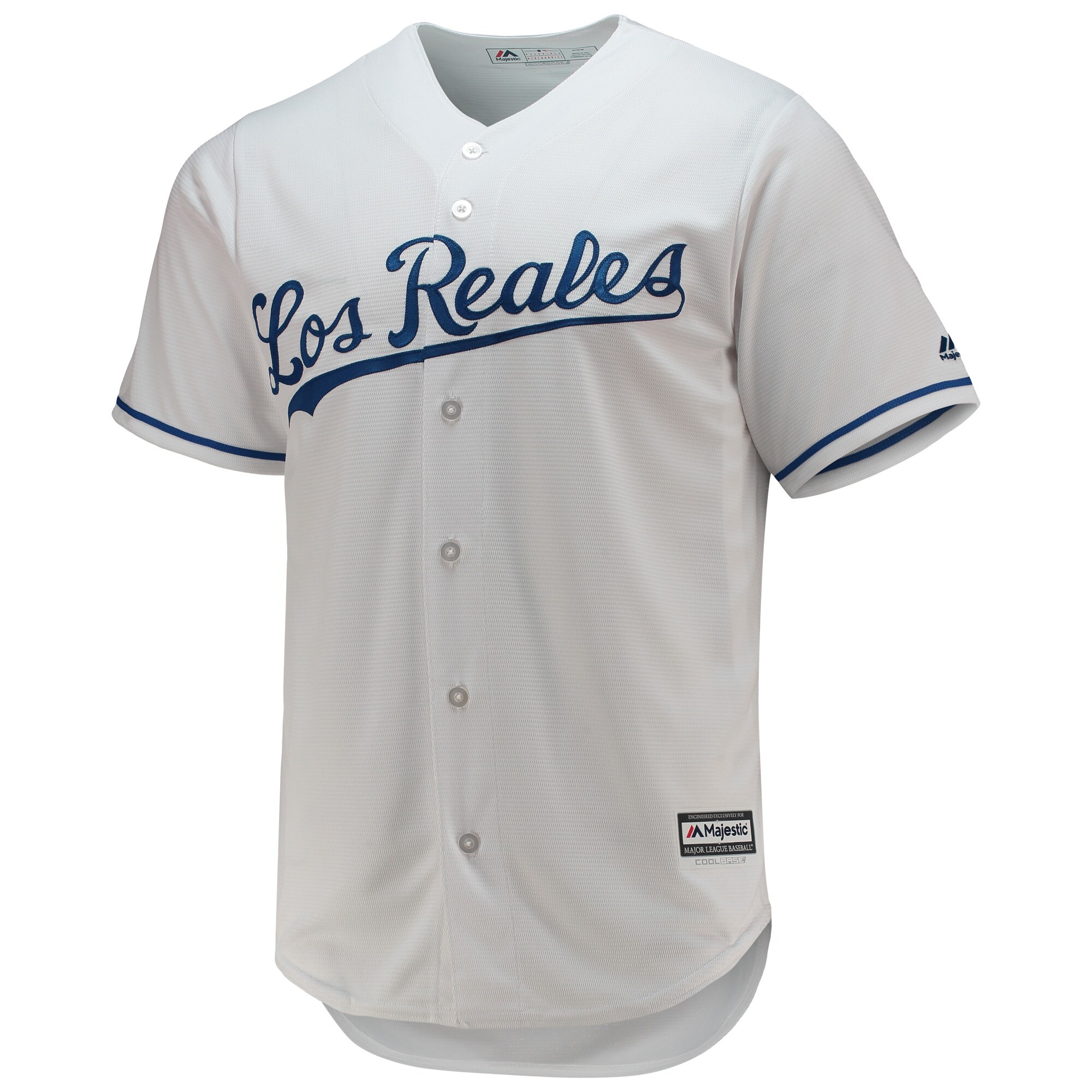 Kansas City Royals Majestic White Team Official MLB Jersey Men's