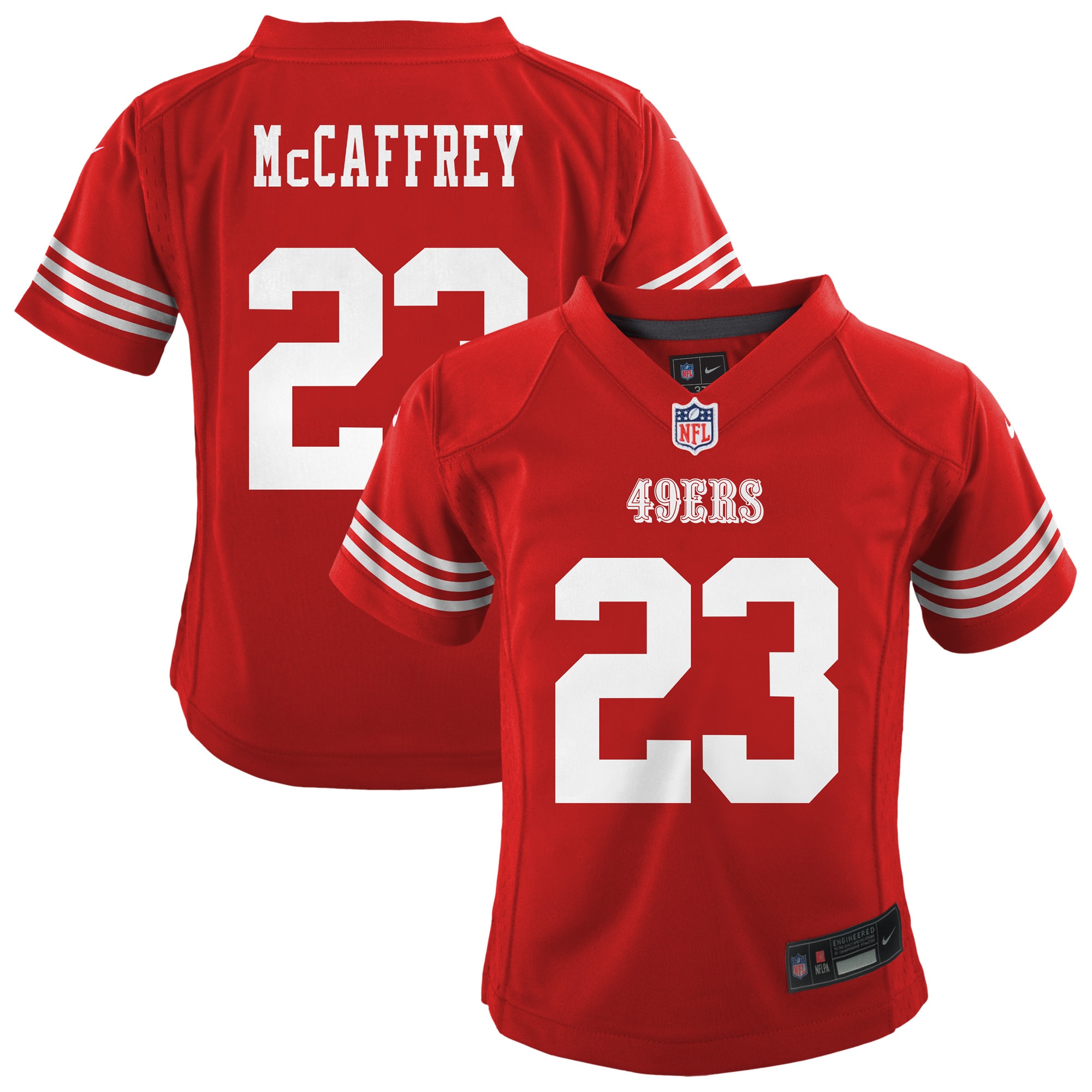 Preschool San Francisco 49ers Christian McCaffrey Scarlet Player Game NFL Jersey Men's