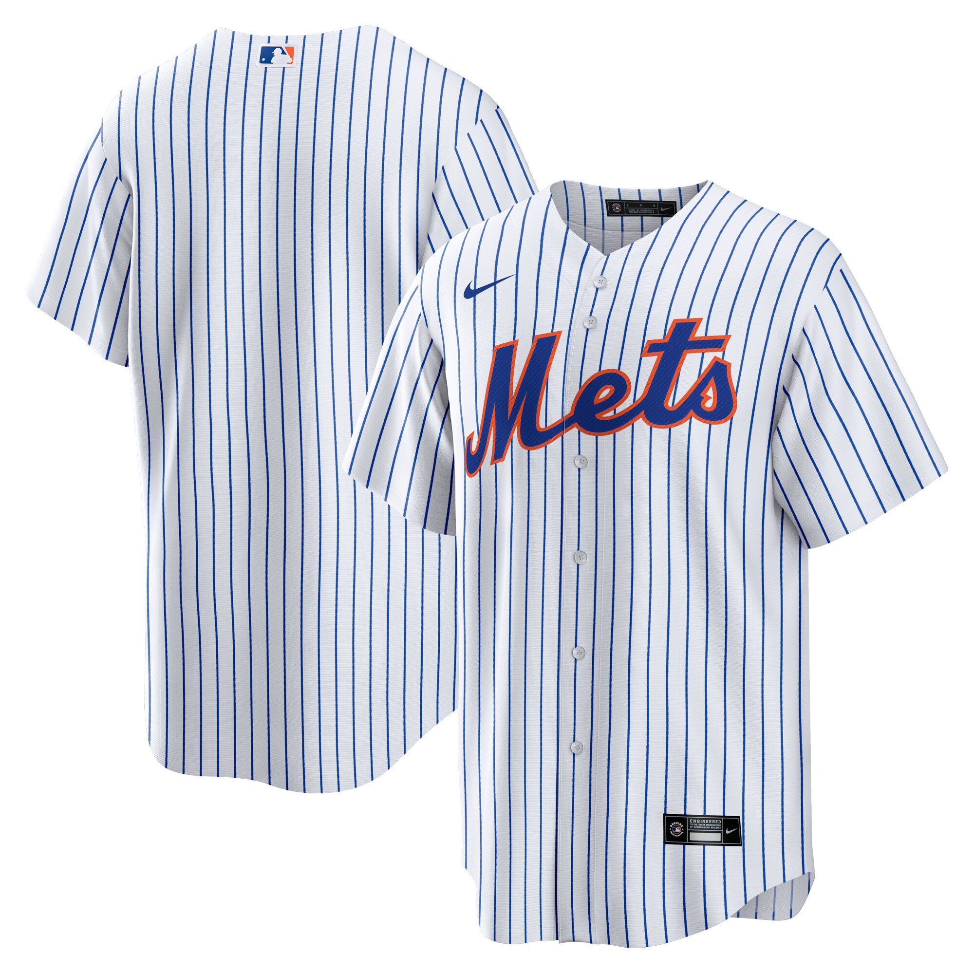 New York Mets White Home Blank MLB Jersey Men's