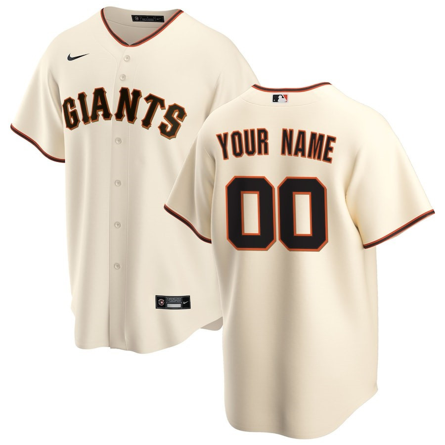 San Francisco Giants Home Custom Cream MLB Jersey Men's