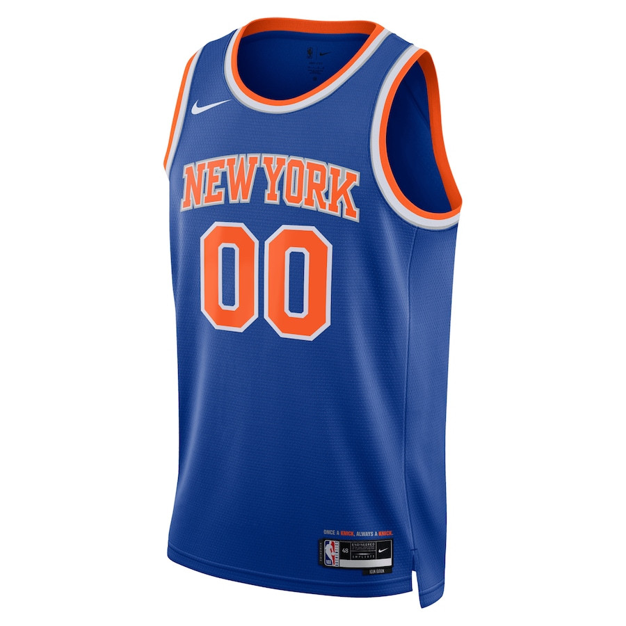 New York Knicks 2023/24 Icon Swingman Custom Blue NBA Jersey Men's