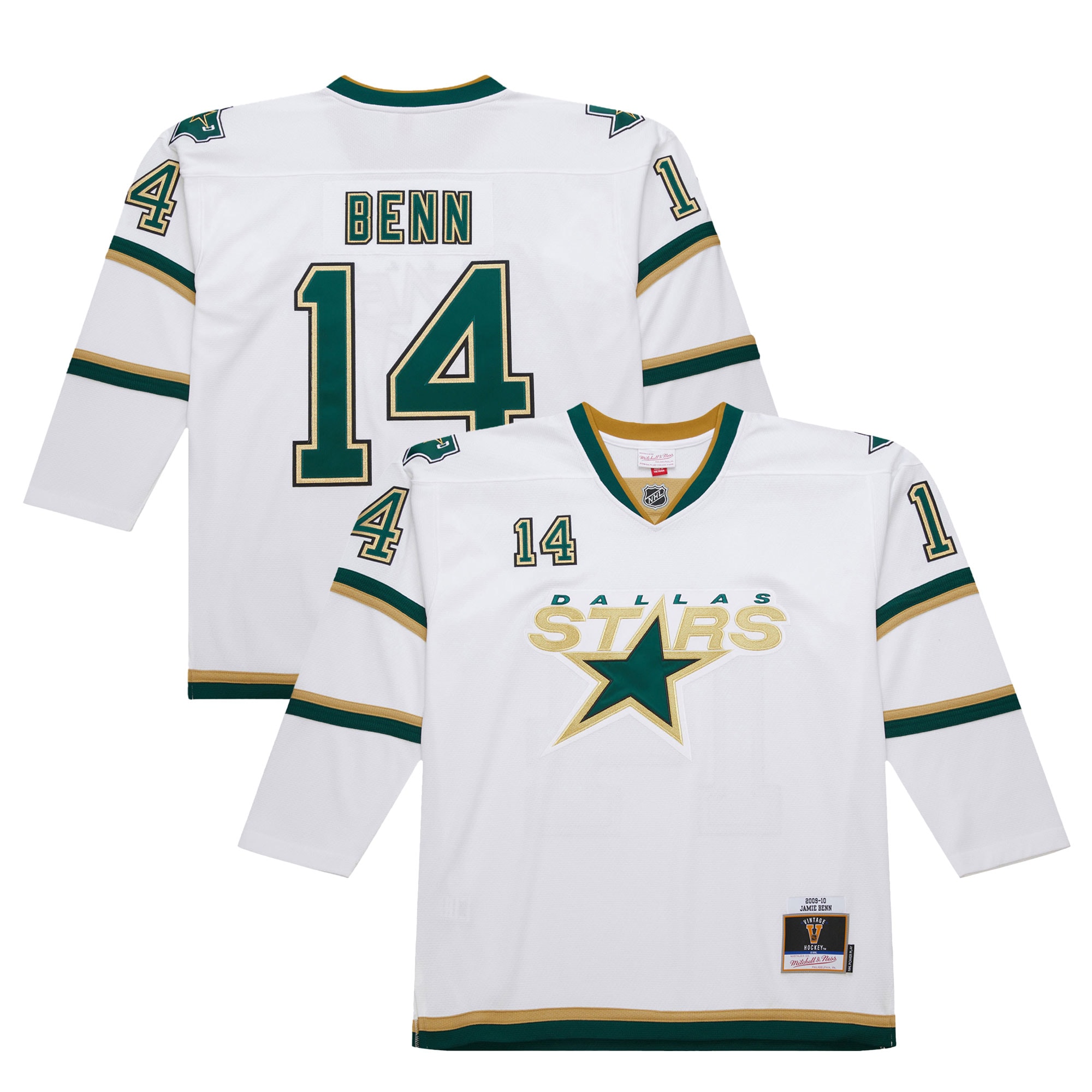 Dallas Stars Jamie Benn White 2009-10 Power Play NHL Jersey Men's