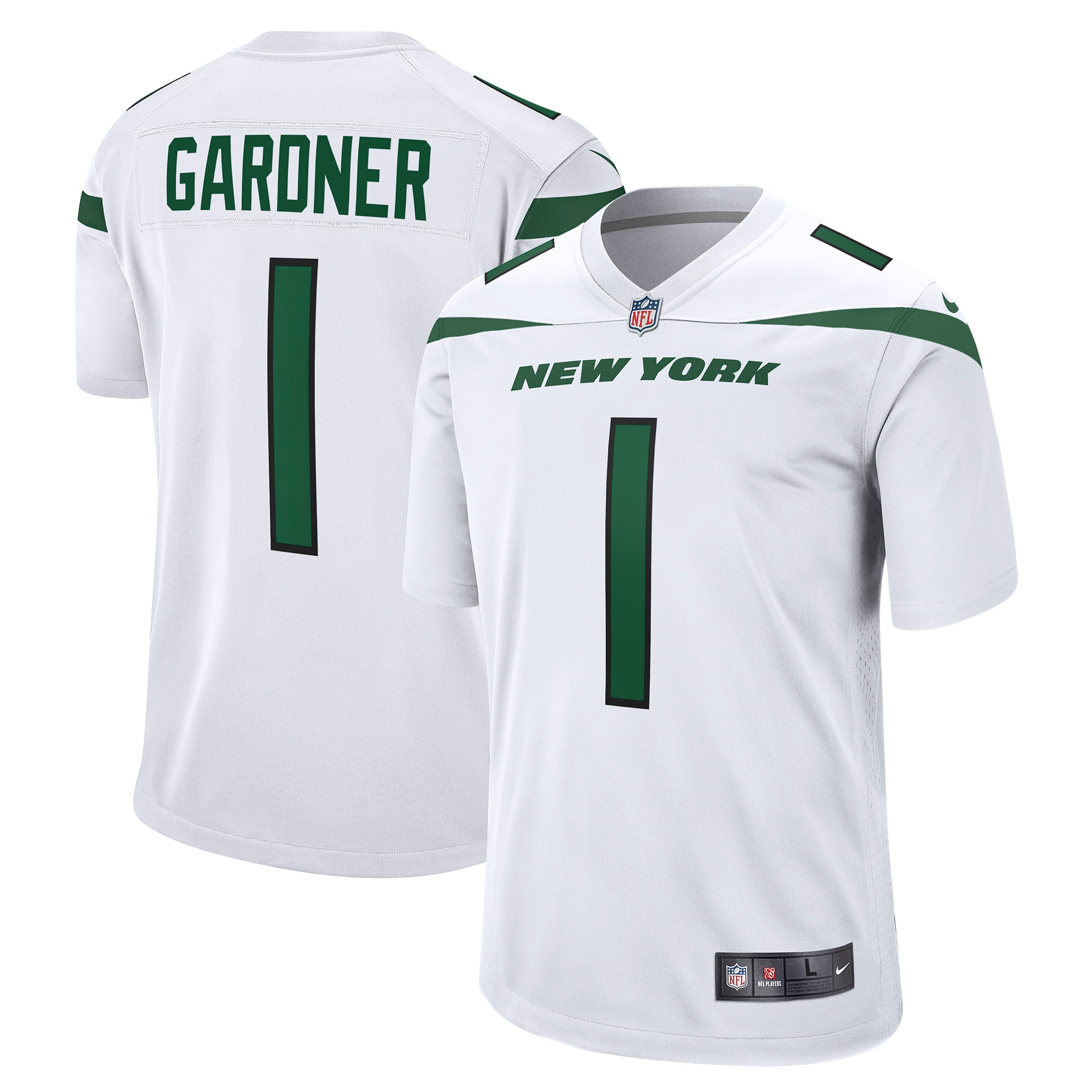 New York Jets Ahmad Sauce Gardner White Player Game NFL Jersey Men's