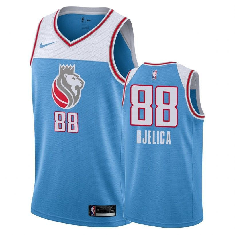 Kings Nemanja Bjelica 88 City Blue NBA Jersey Men's