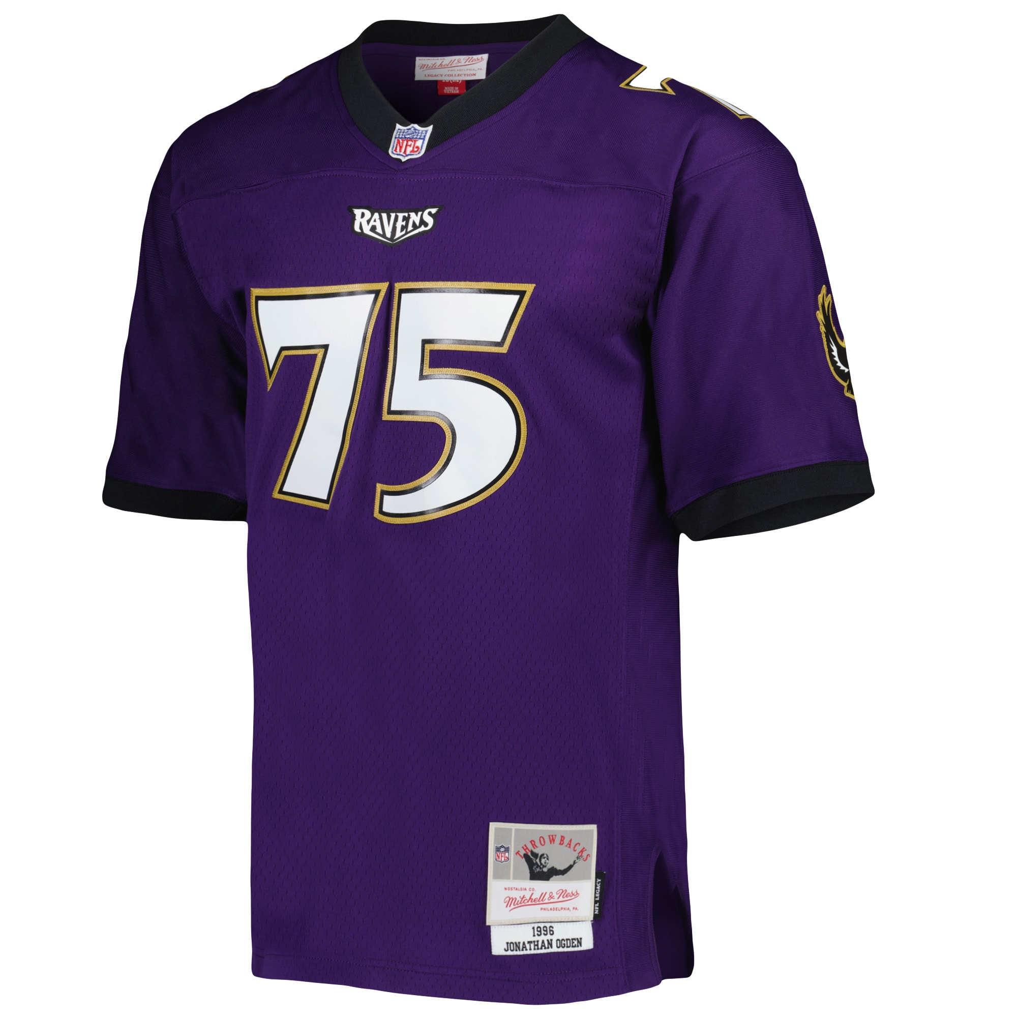 Baltimore Ravens Jonathan Ogden Mitchell Ness Purple Legacy NFL Jersey Men's