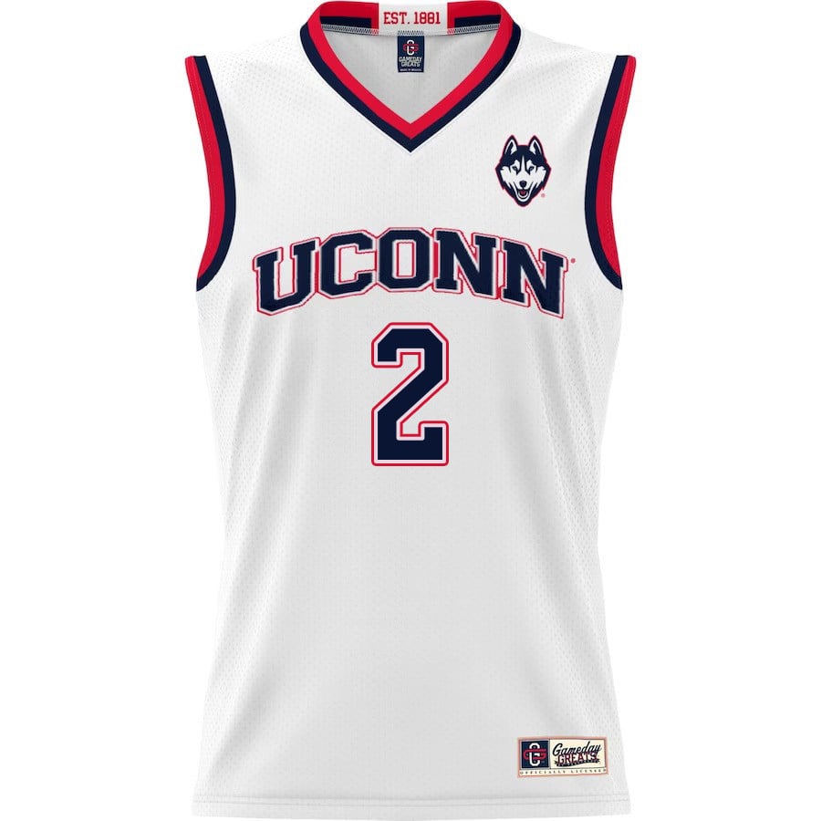Tristen Newton 2 UConn Huskies White NCAA Jersey Men's