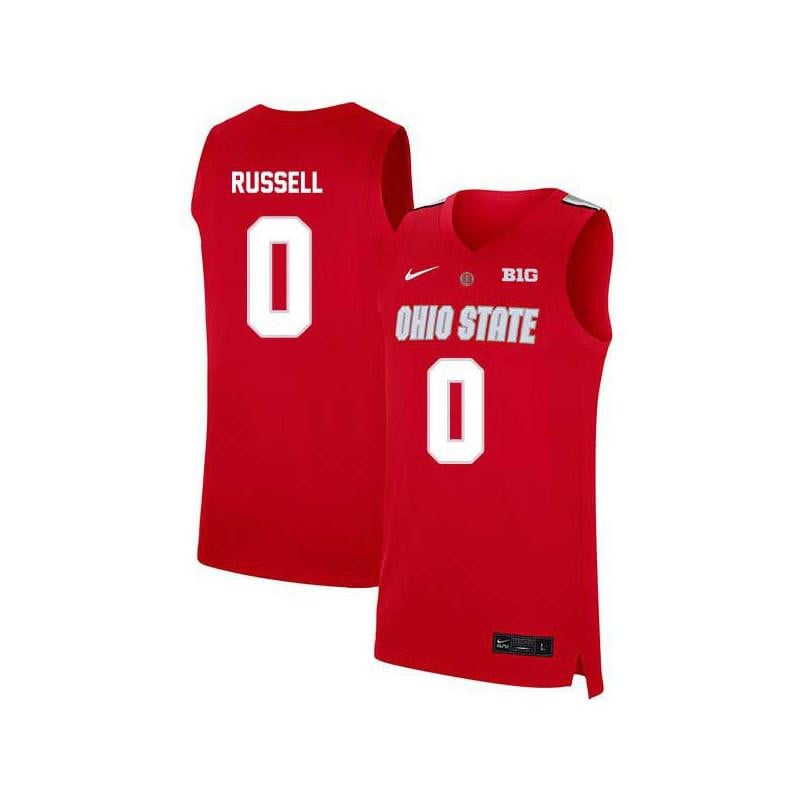 0 DAngelo Russell Red Elite Ohio State Buckeyes NCAA Jersey Men's