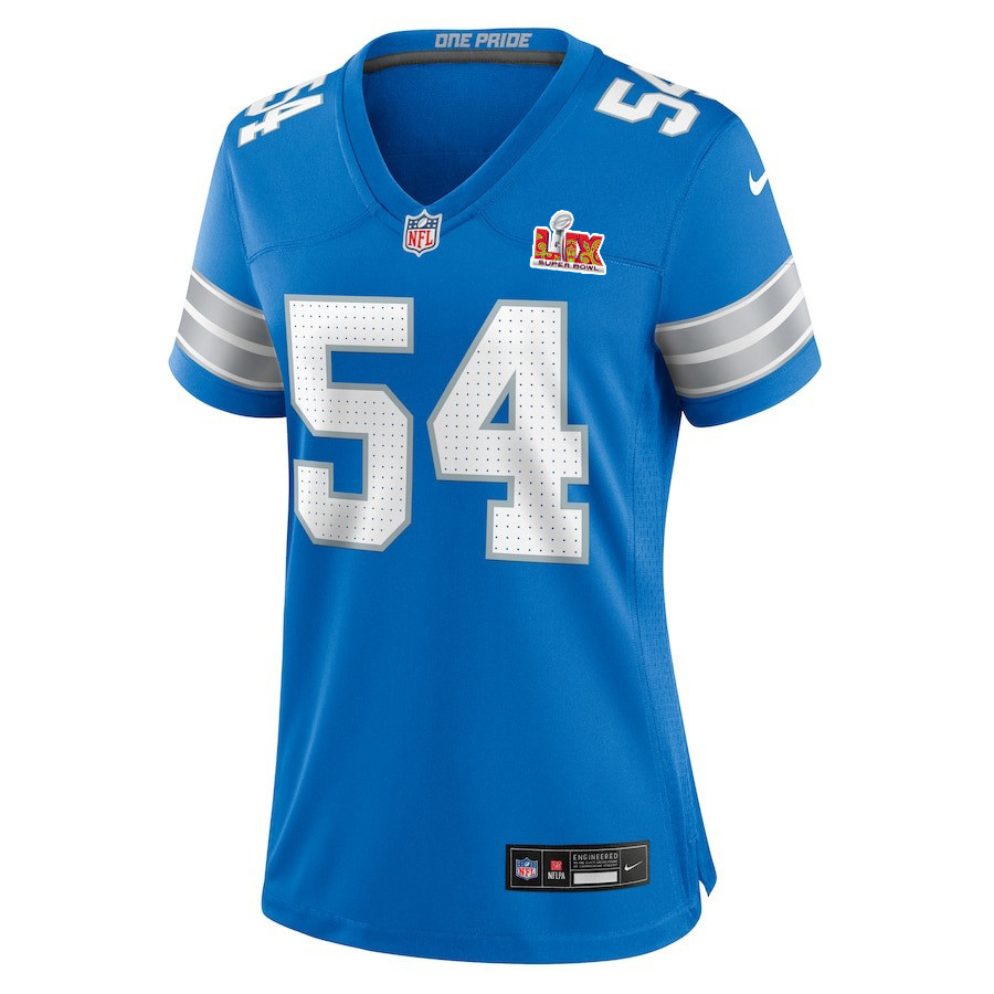 Alim McNeill #54 Detroit Lions Super Bowl LIX Blue NFL Jersey Women's