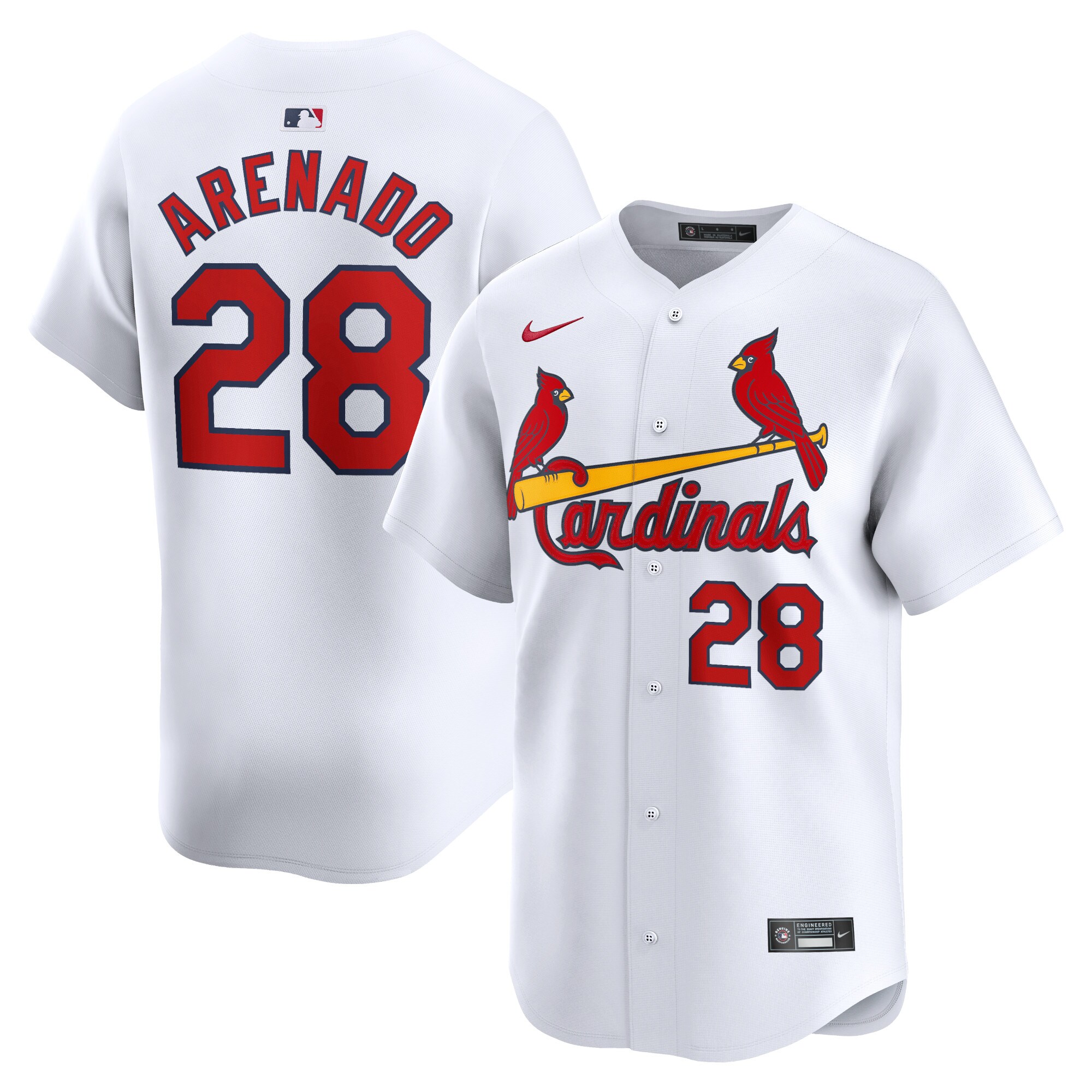 St. Louis Cardinals Nolan Arenado White Home Limited Player MLB Jersey Men's