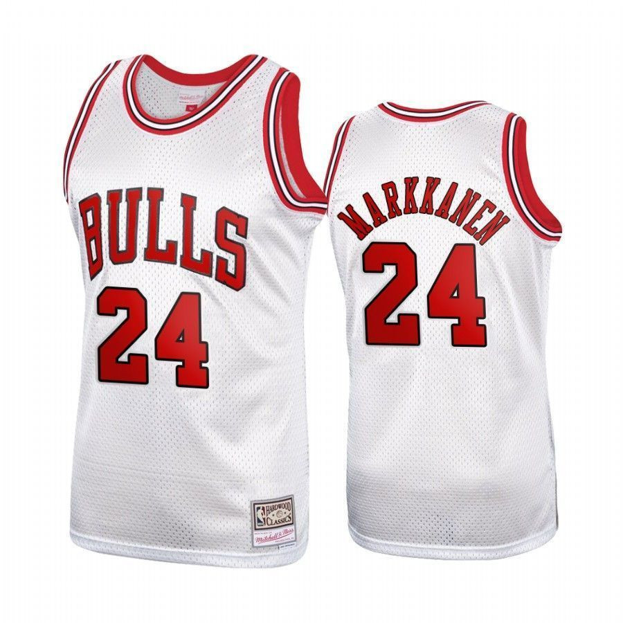 Lauri Markkanen 24 Chicago Bulls Platinum Hardwood Classics NBA Jersey Men's