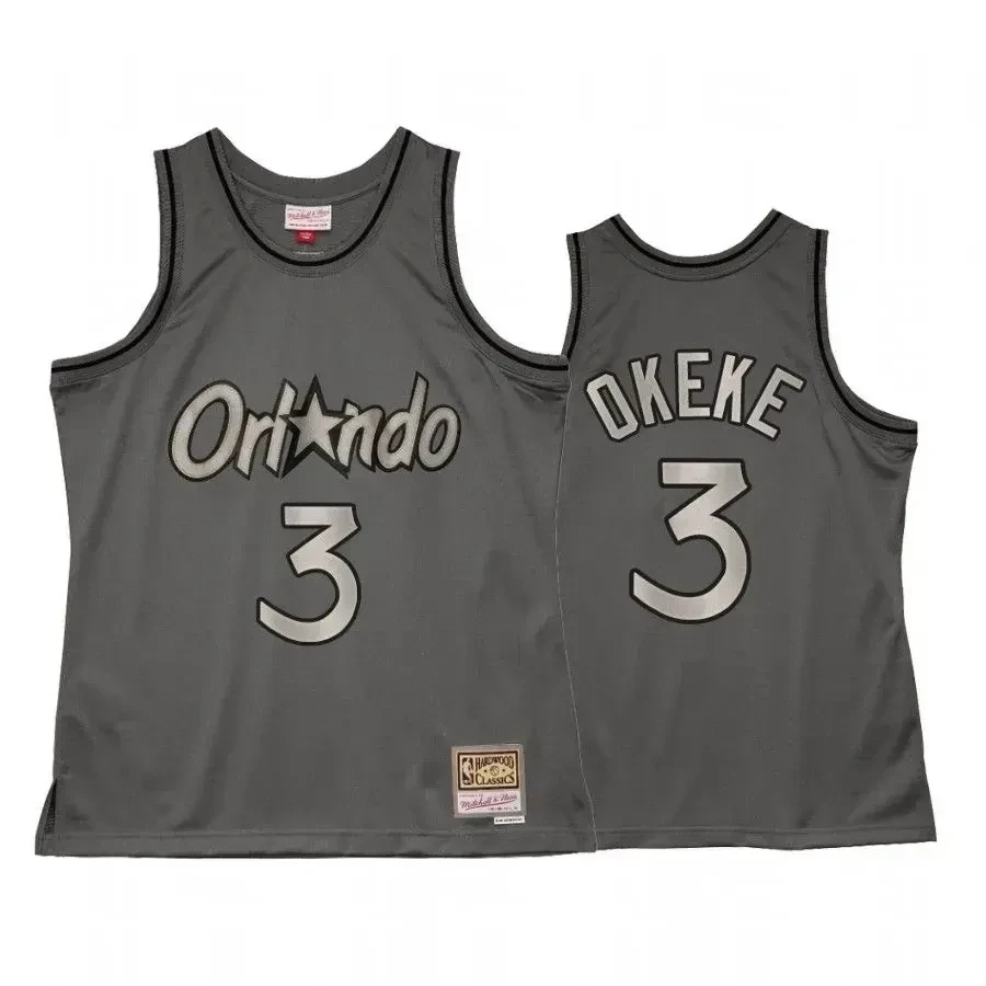 Chuma Okeke 3 Orlando Magicc Metal Works Charcoal NBA Jersey Men's