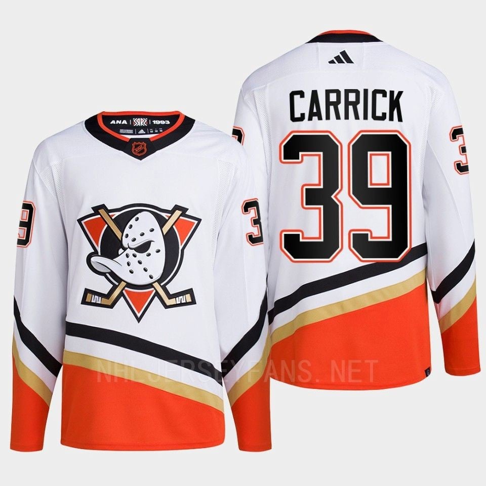 Anaheim Ducks 2022 Reverse Retro 2.0 Sam Carrick 39 White Primegreen NHL Jersey Men's