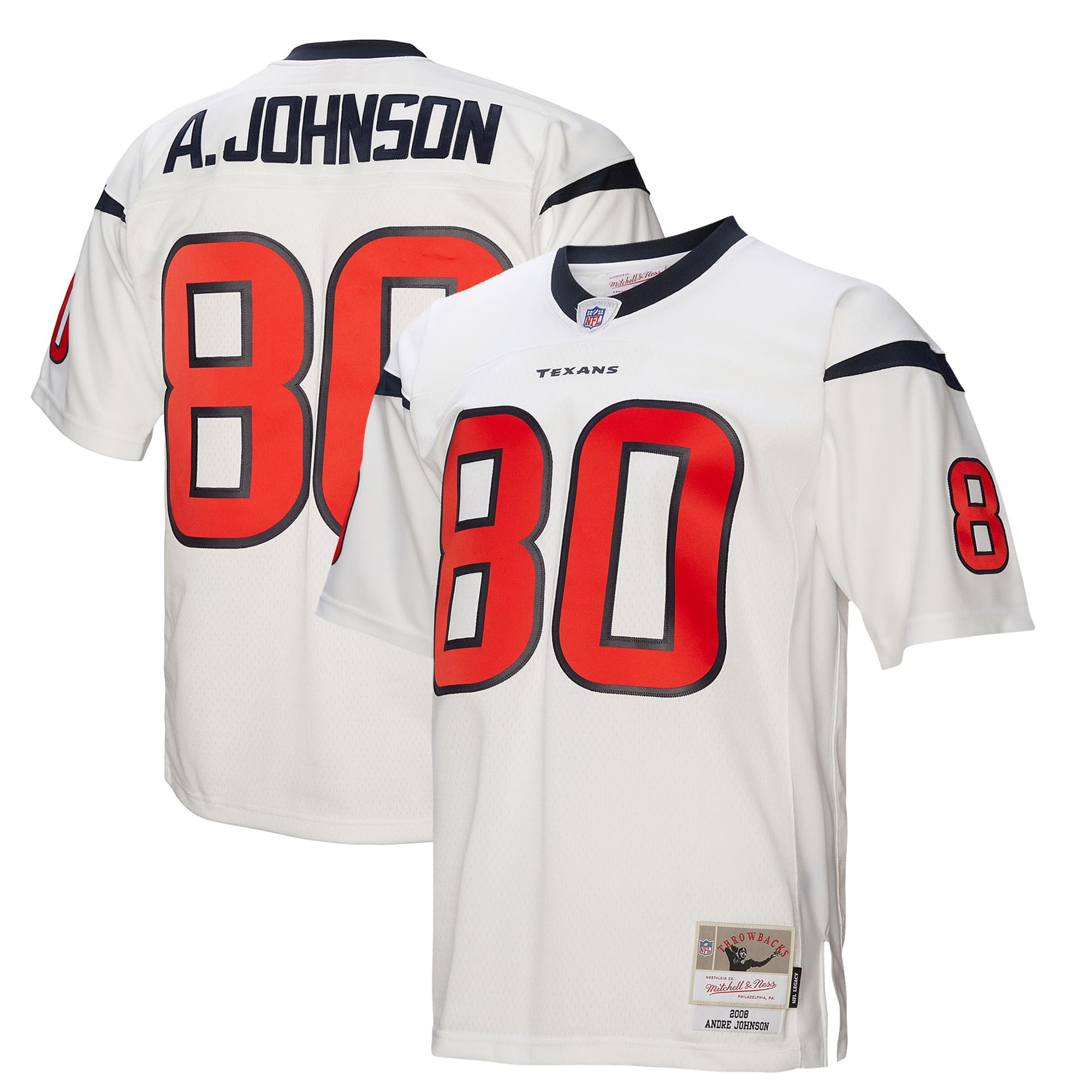 Houston Texans Andre Johnson Mitchell Ness White Legacy NFL Jersey Men's