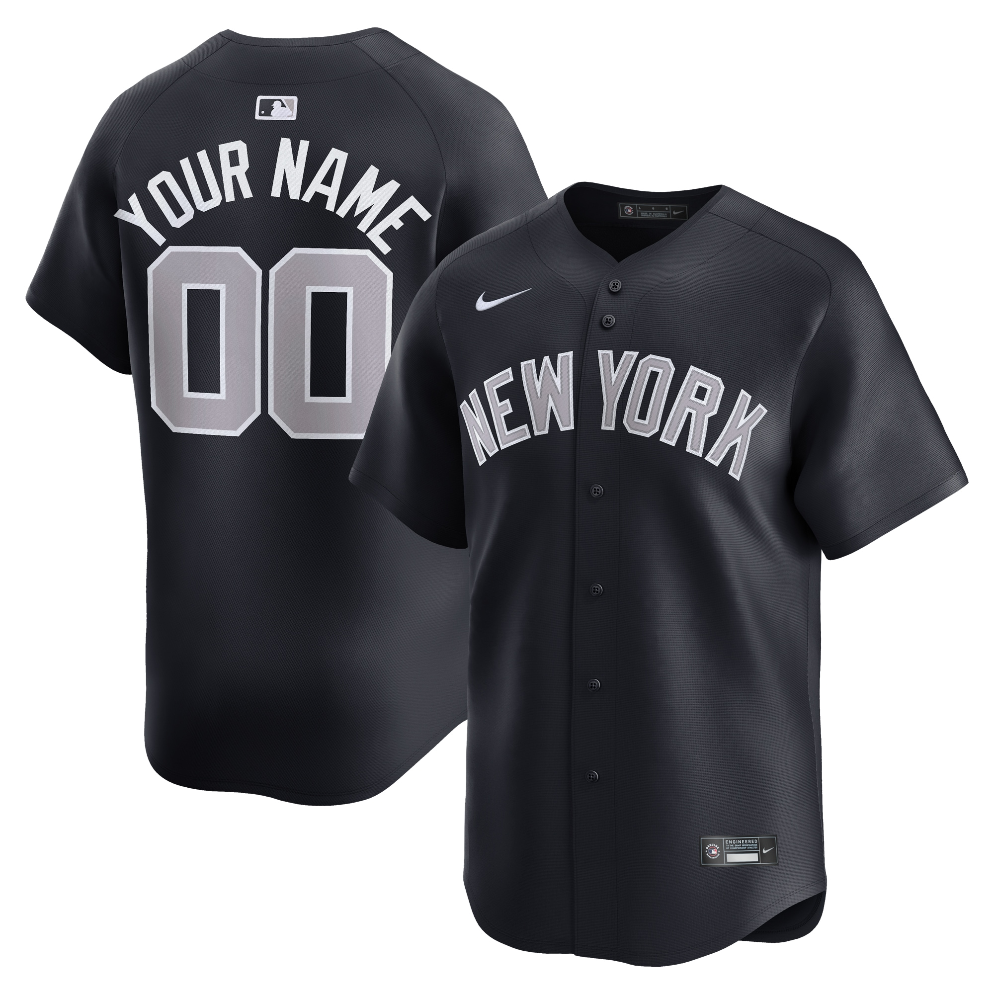 New York Yankees Navy Alternate Limited Custom MLB Jersey Men's