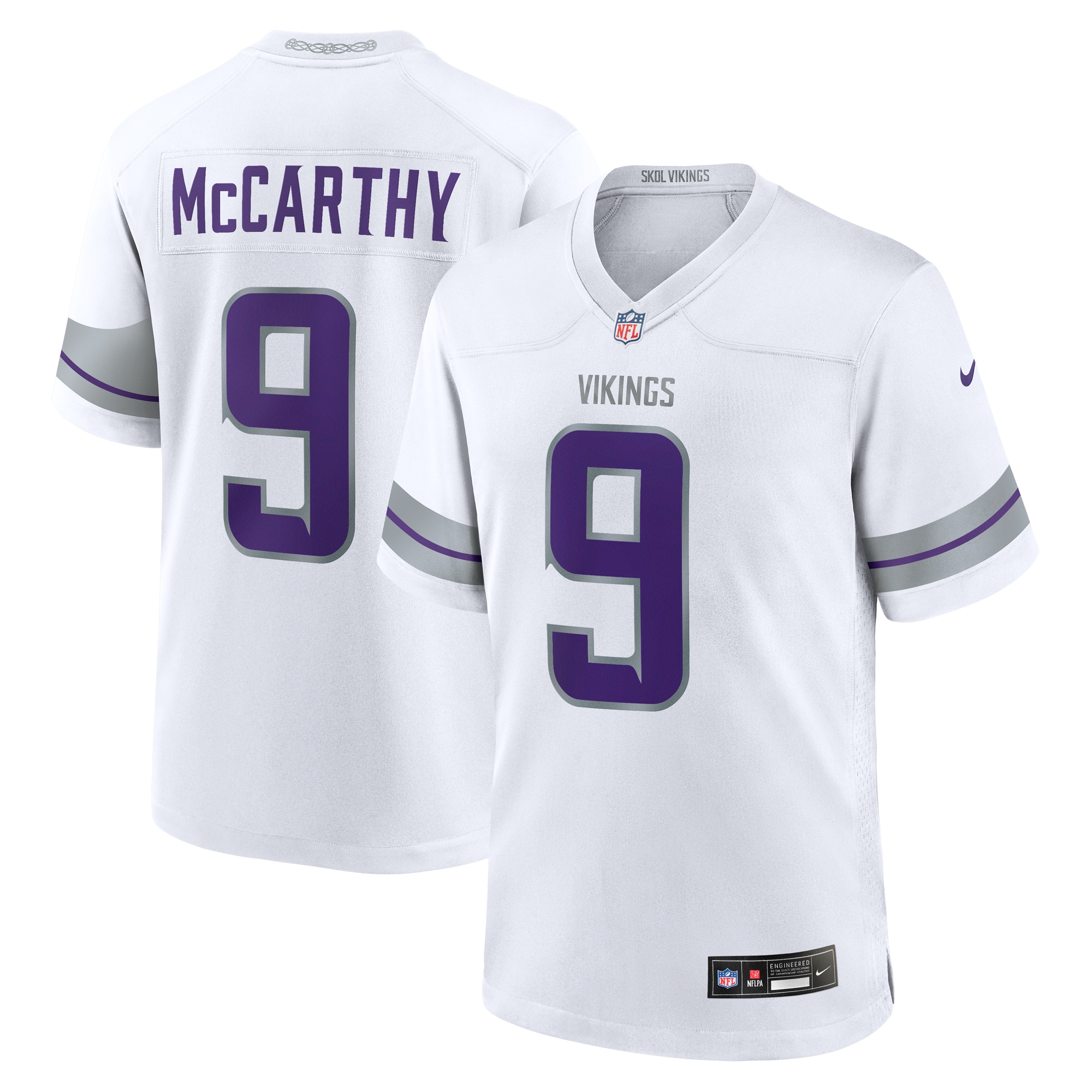 Minnesota Vikings J.J. McCarthy White Alternate Game Player NFL Jersey Men's