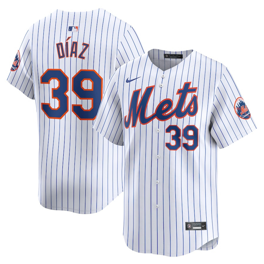 Edwin Diaz 39 New York Mets Home Limited Player White MLB Jersey Men's