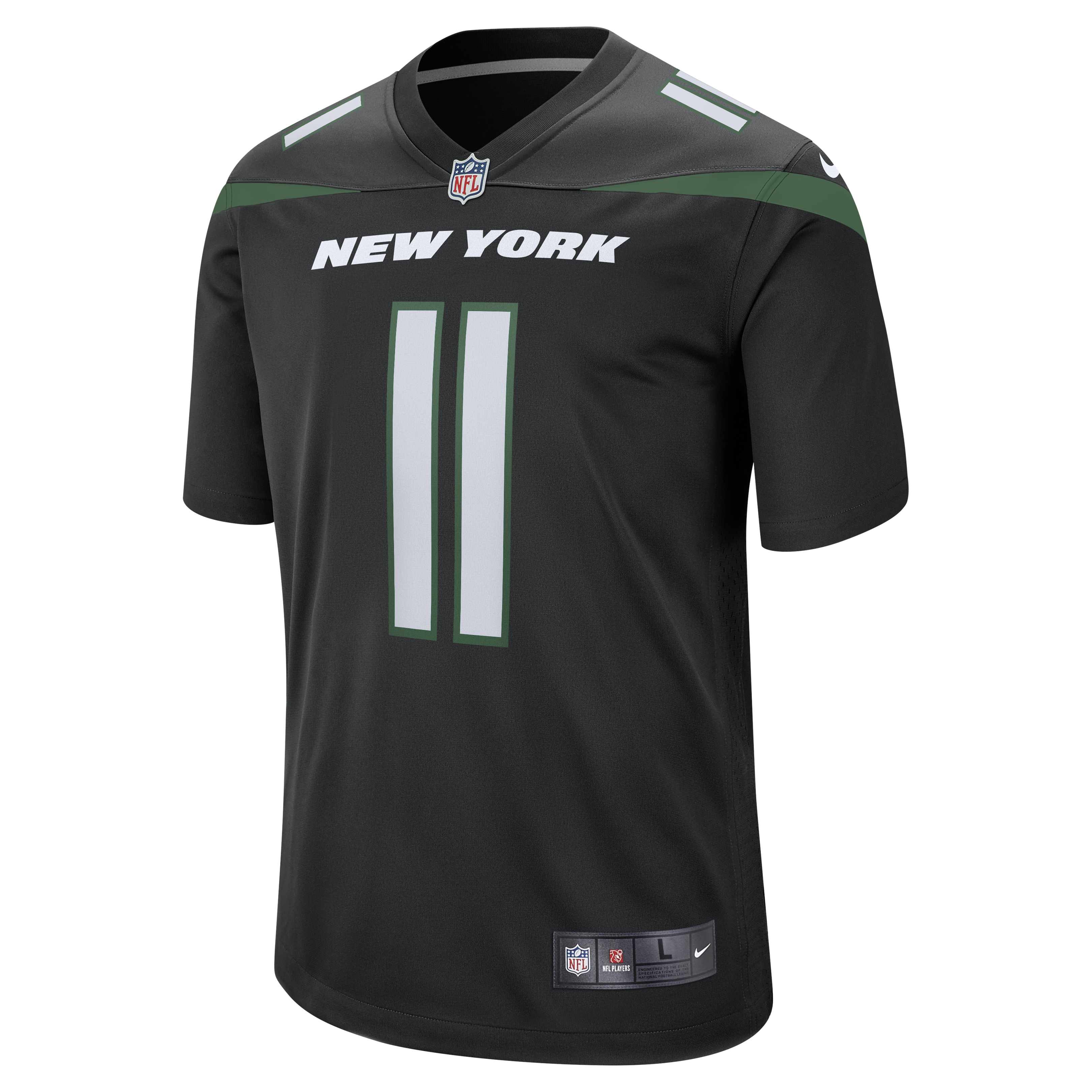 New York Jets Jermaine Johnson II Stealth Black Alternate Game NFL Jersey Men's