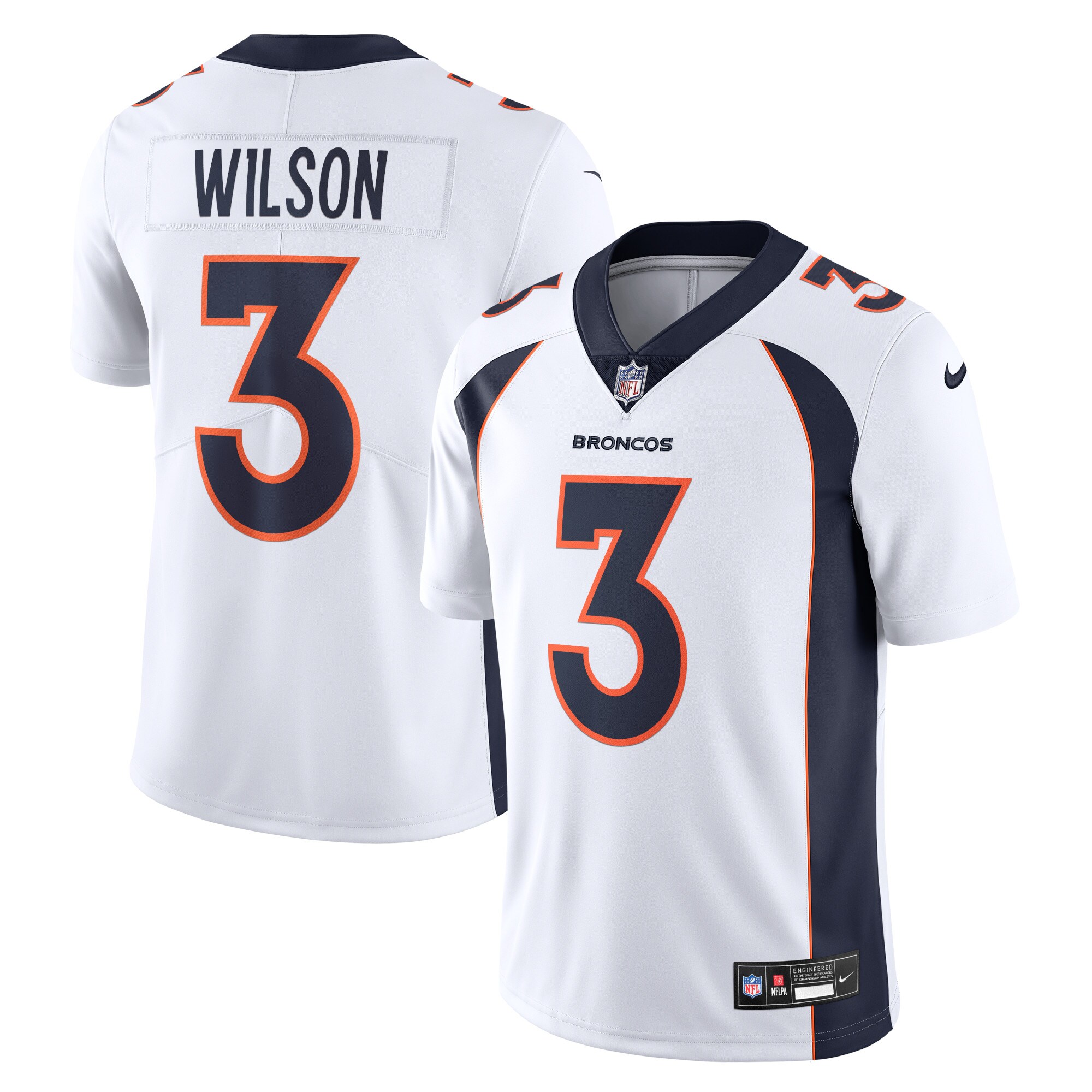 Denver Broncos Russell Wilson White Vapor Untouchable Limited NFL Jersey Men's