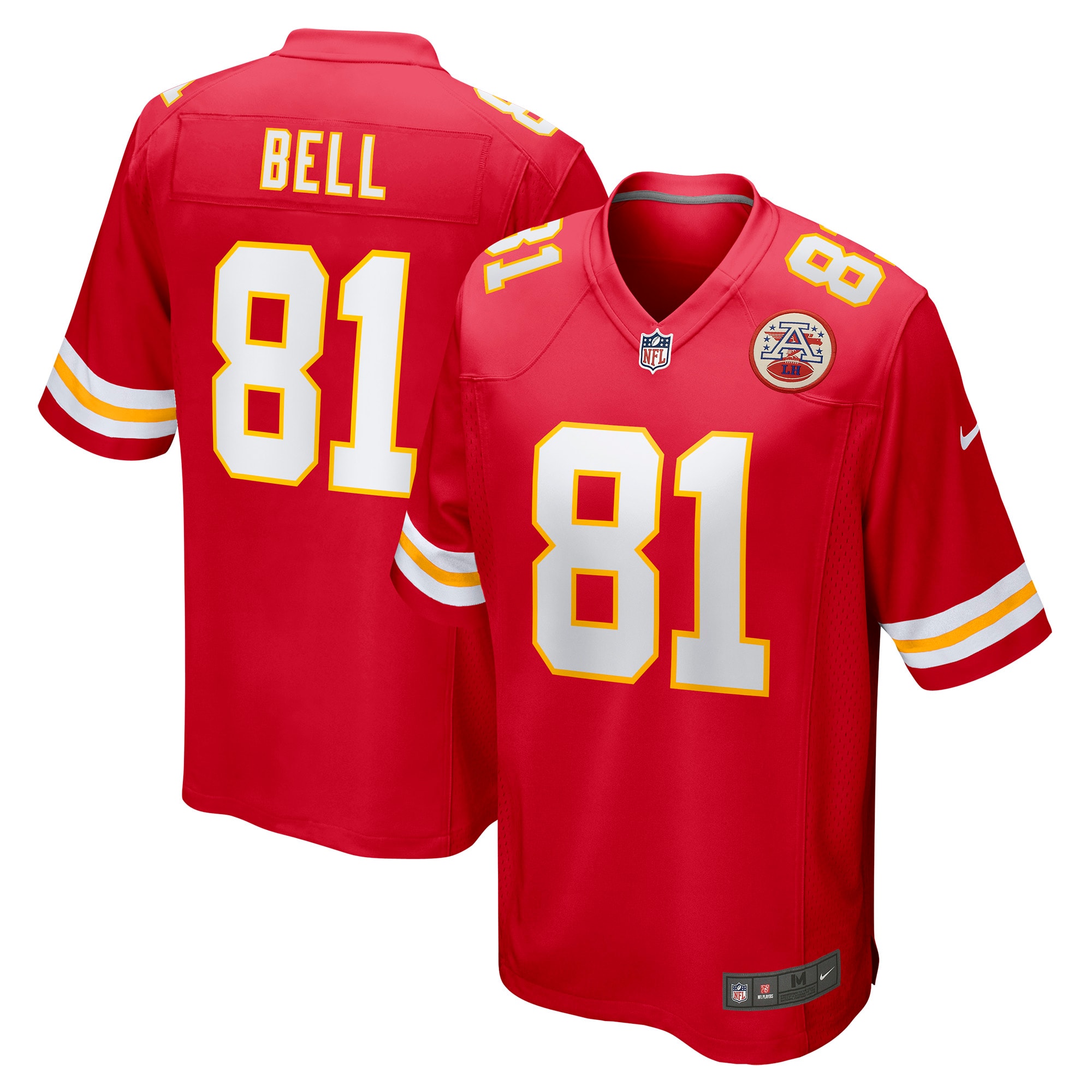 Kansas City Chiefs Blake Bell Red Game Player NFL Jersey Men's