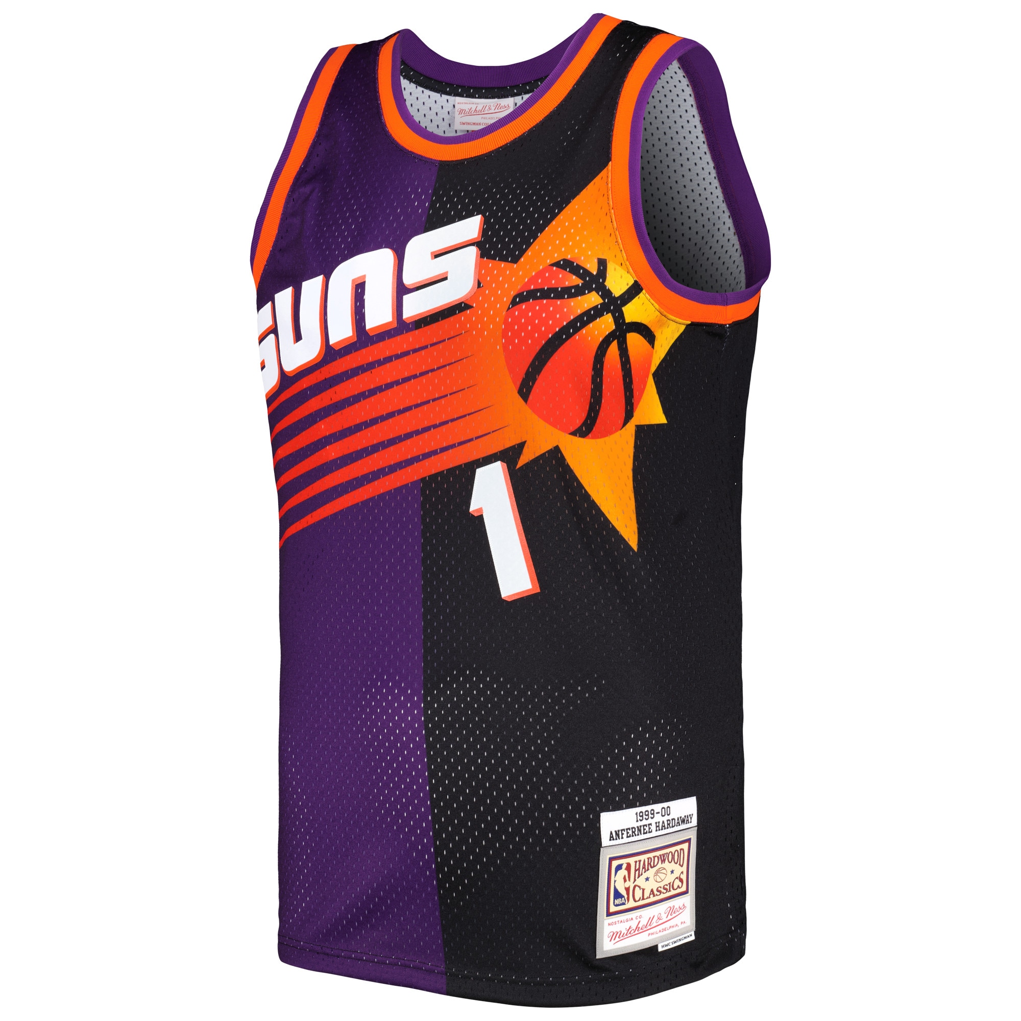 Mitchell Ness Penny Hardaway Purple/Black Phoenix Suns Hardwood Classics 1999/00 Split Swingman NBA Jersey Men's