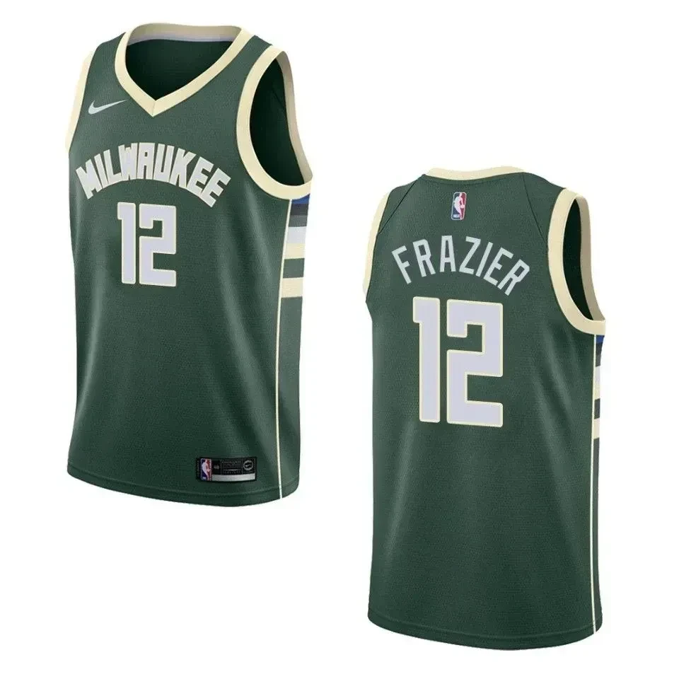 Milwaukee Bucks 12 Tim Frazier Icon Swingman Green NBA Jersey Men's