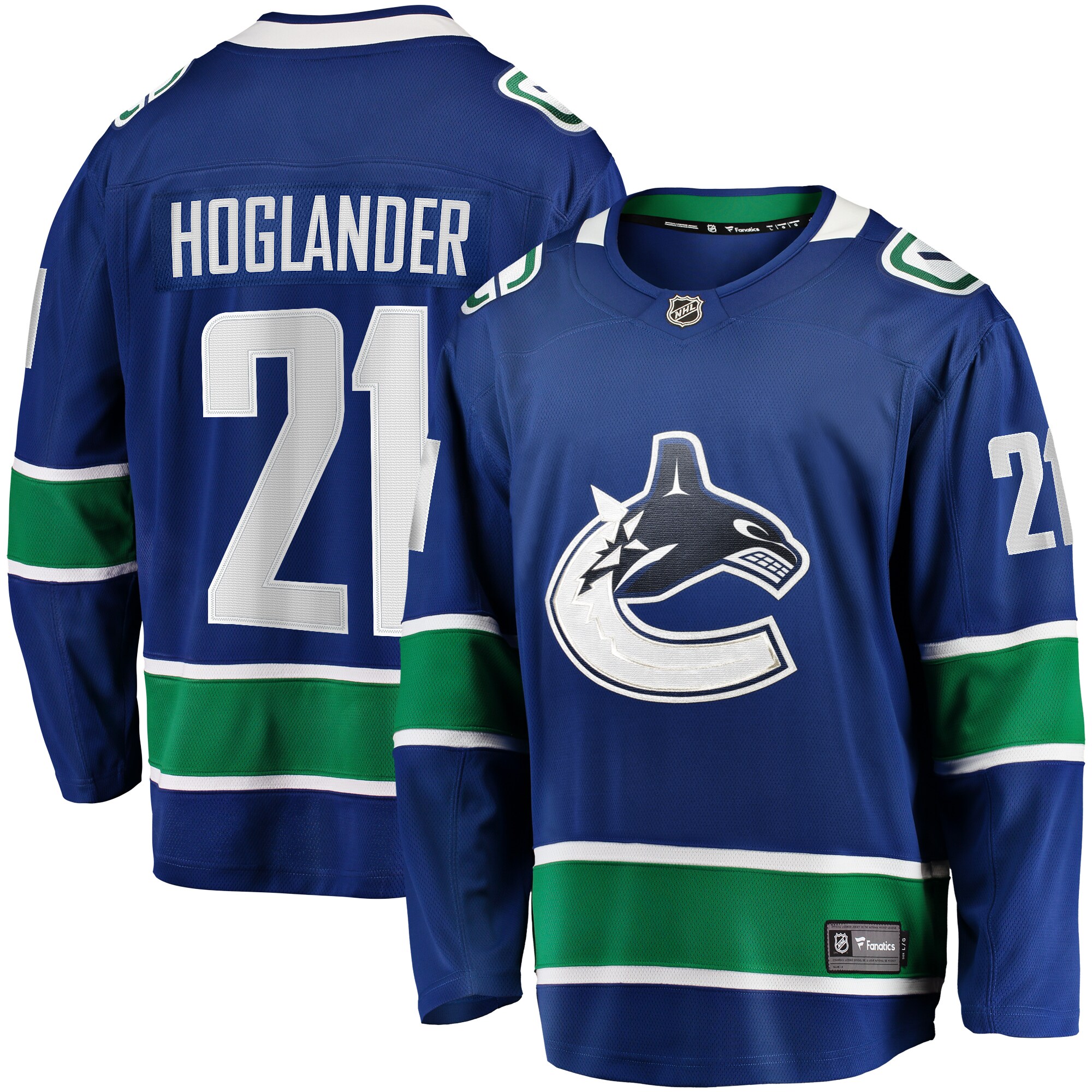 Vancouver Canucks Nils Hoglander Blue Home Premier Breakaway Player NHL Jersey Men's