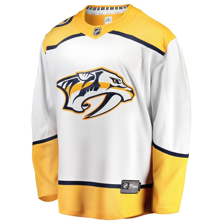 Matvei Michkov #19 Nashville Predators 2023 Draft Away Yellow/White NHL Jersey Men's