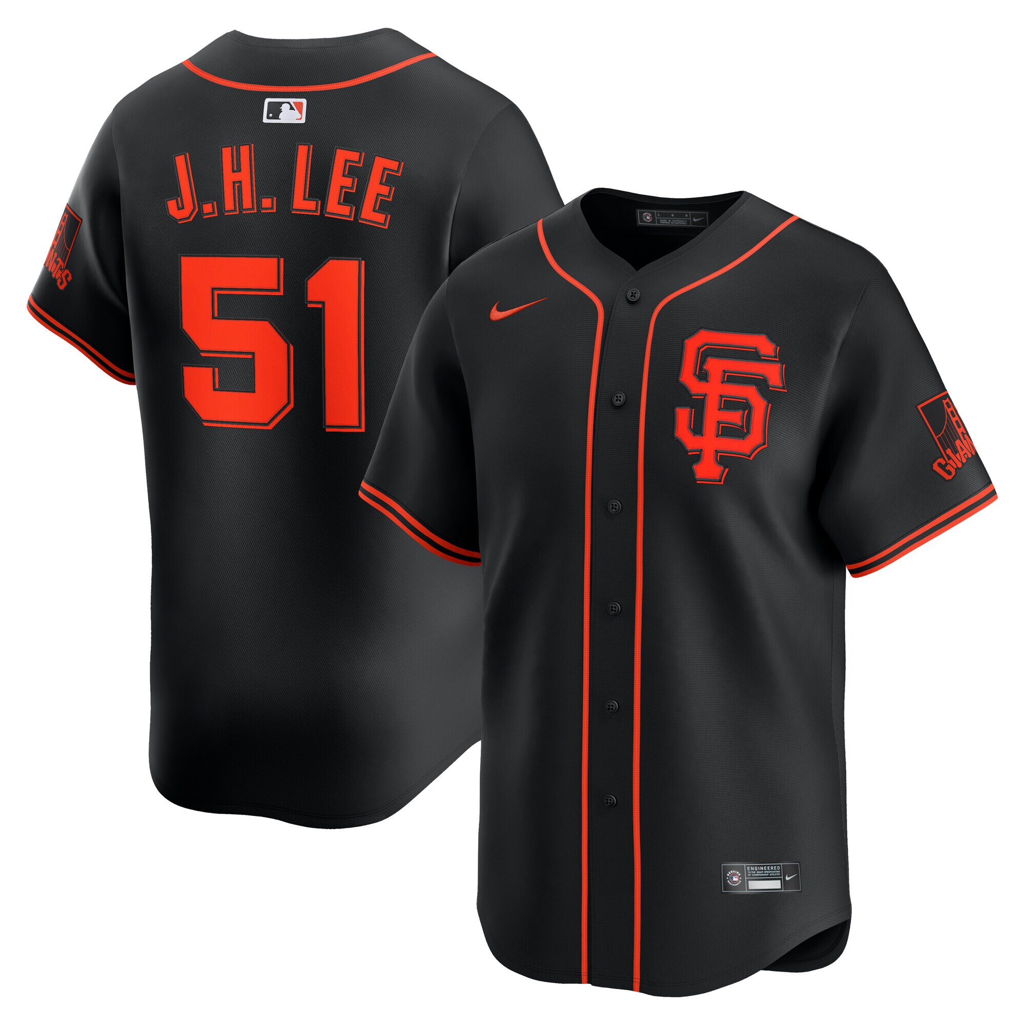 San Francisco Giants Jung Hoo Lee Black Alternate Limited Player MLB Jersey Men's